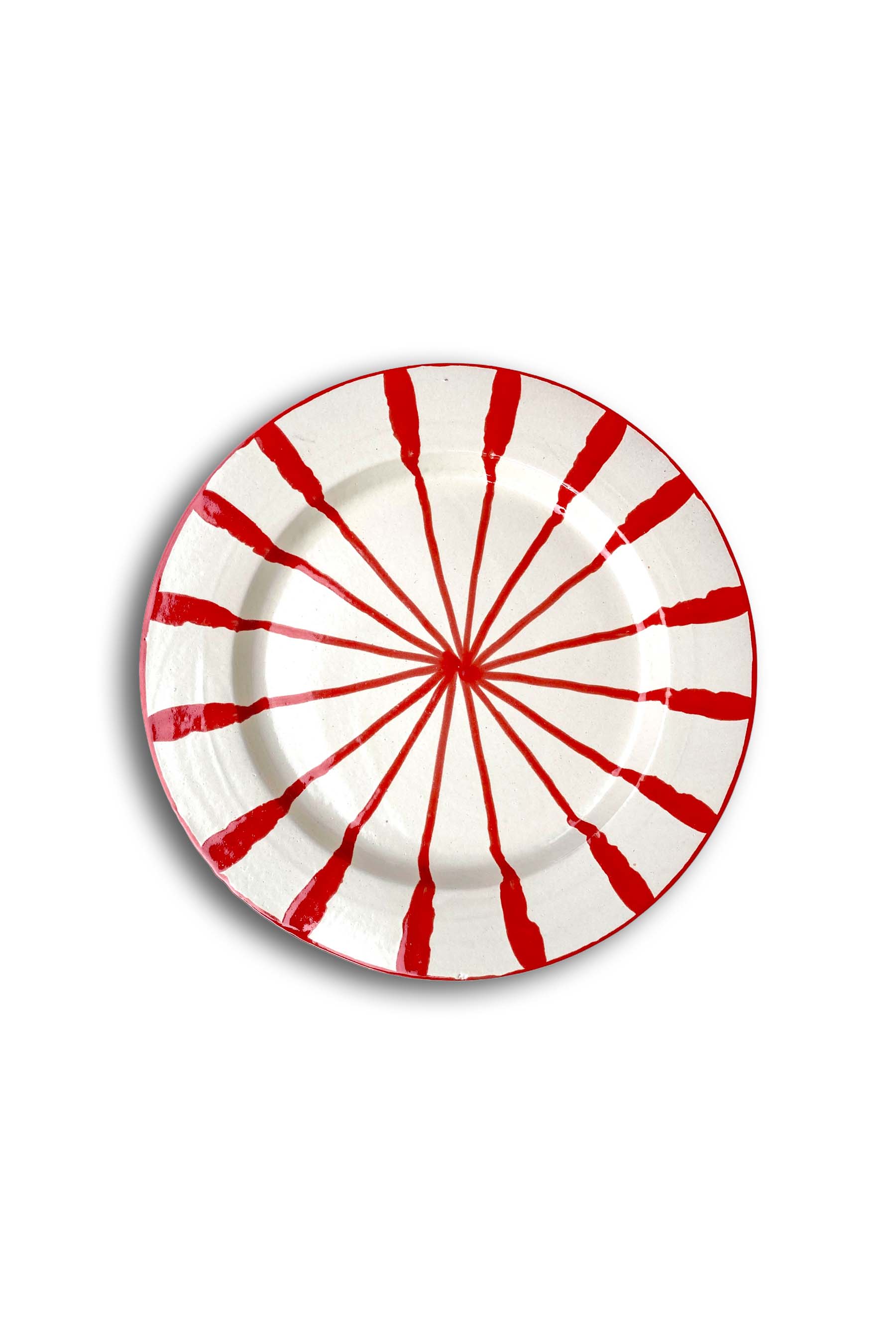 Ceramic Plates & Serving Dishes, Red Stripes
