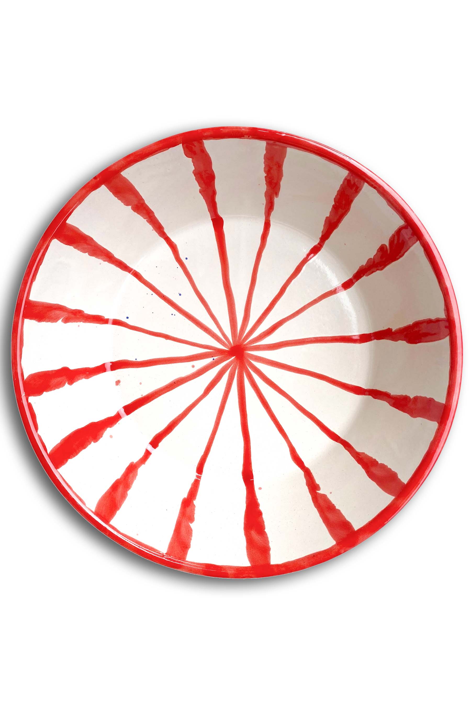 Ceramic Plates & Serving Dishes, Red Stripes