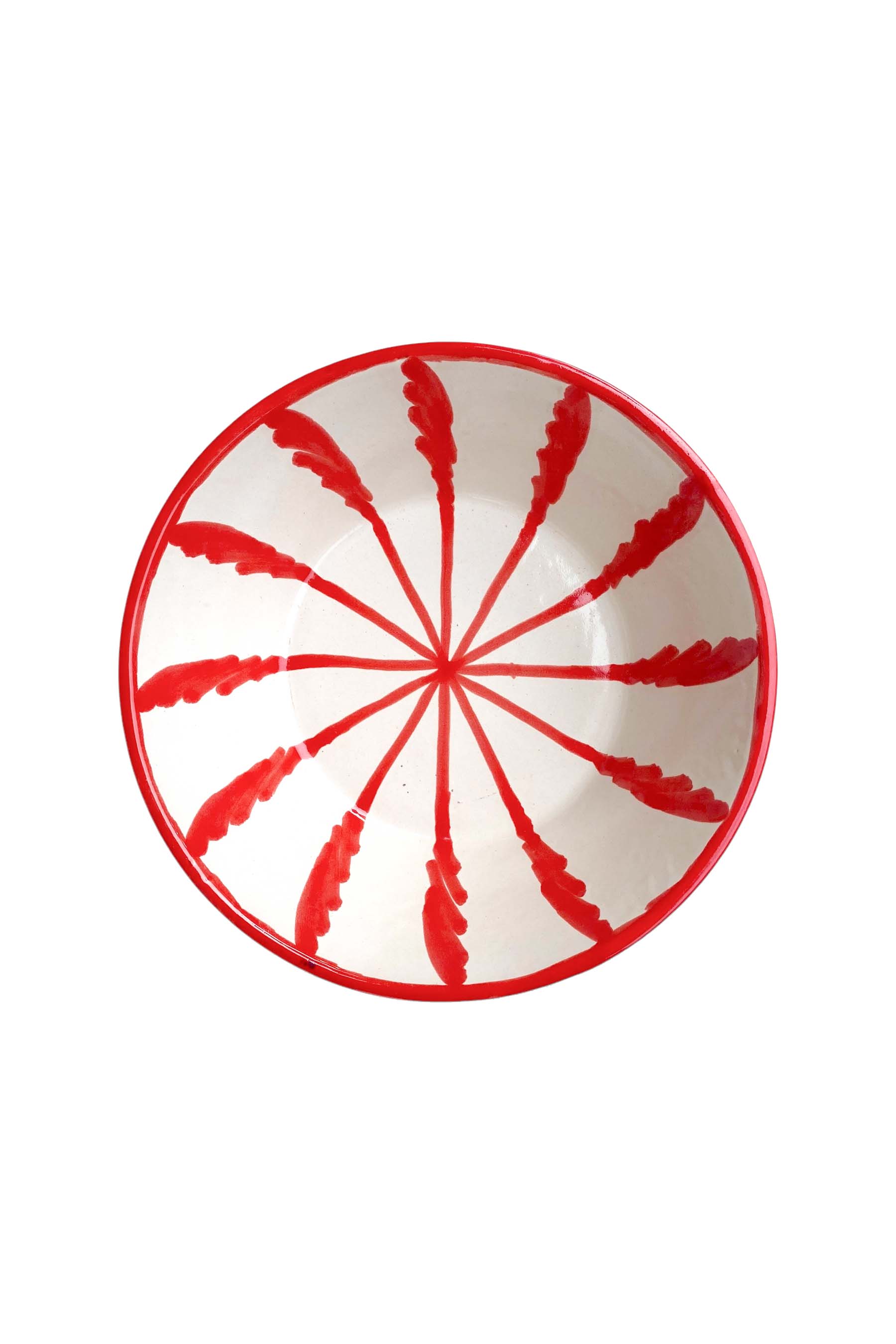 Ceramic Plates & Serving Dishes, Red Stripes