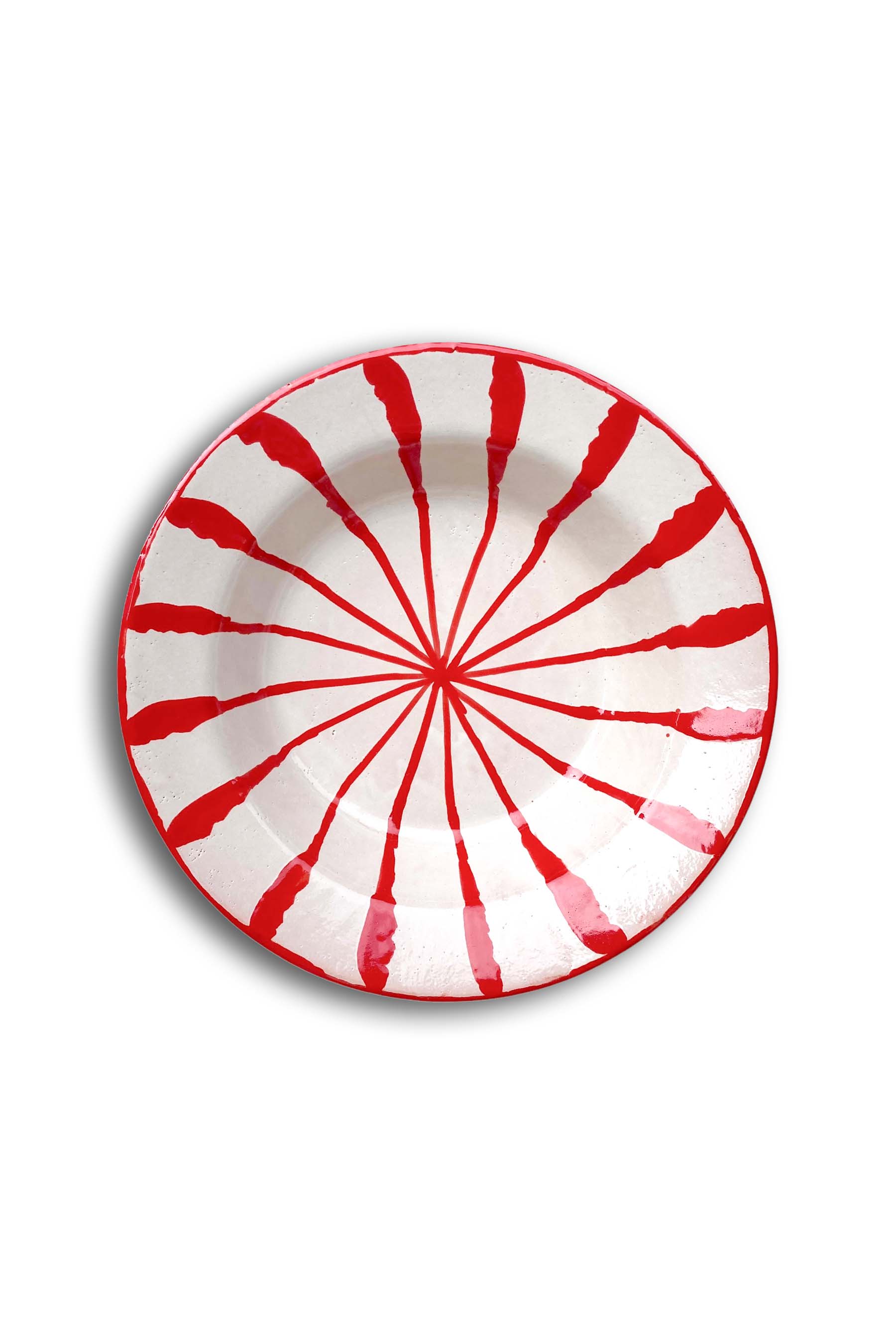 Ceramic Plates & Serving Dishes, Red Stripes