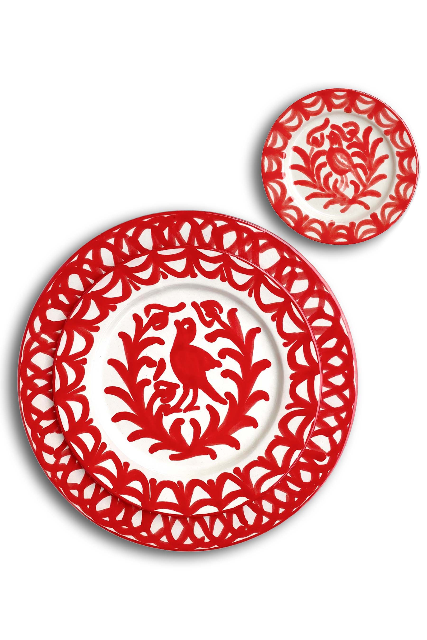 Ceramic Plates & Serving Dishes, Red Bird