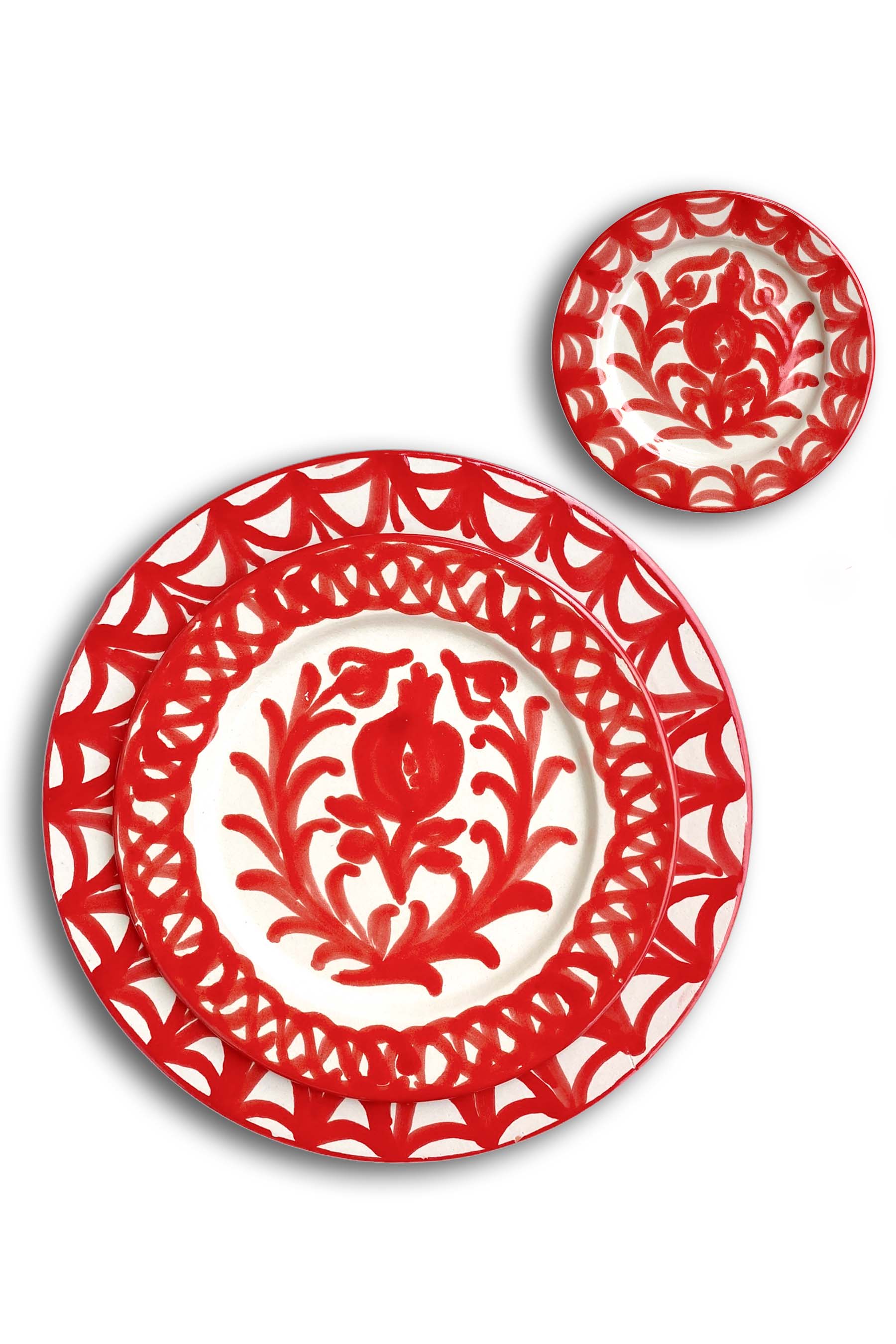 Ceramic Plates & Serving Dishes, Red Pomegranate