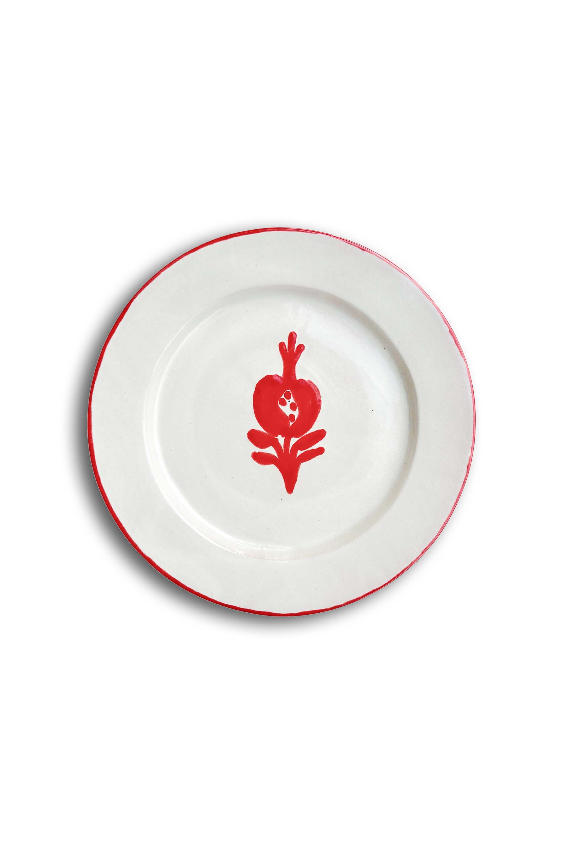 Ceramic Plates & Serving Dishes, Simple Red Pomegranate