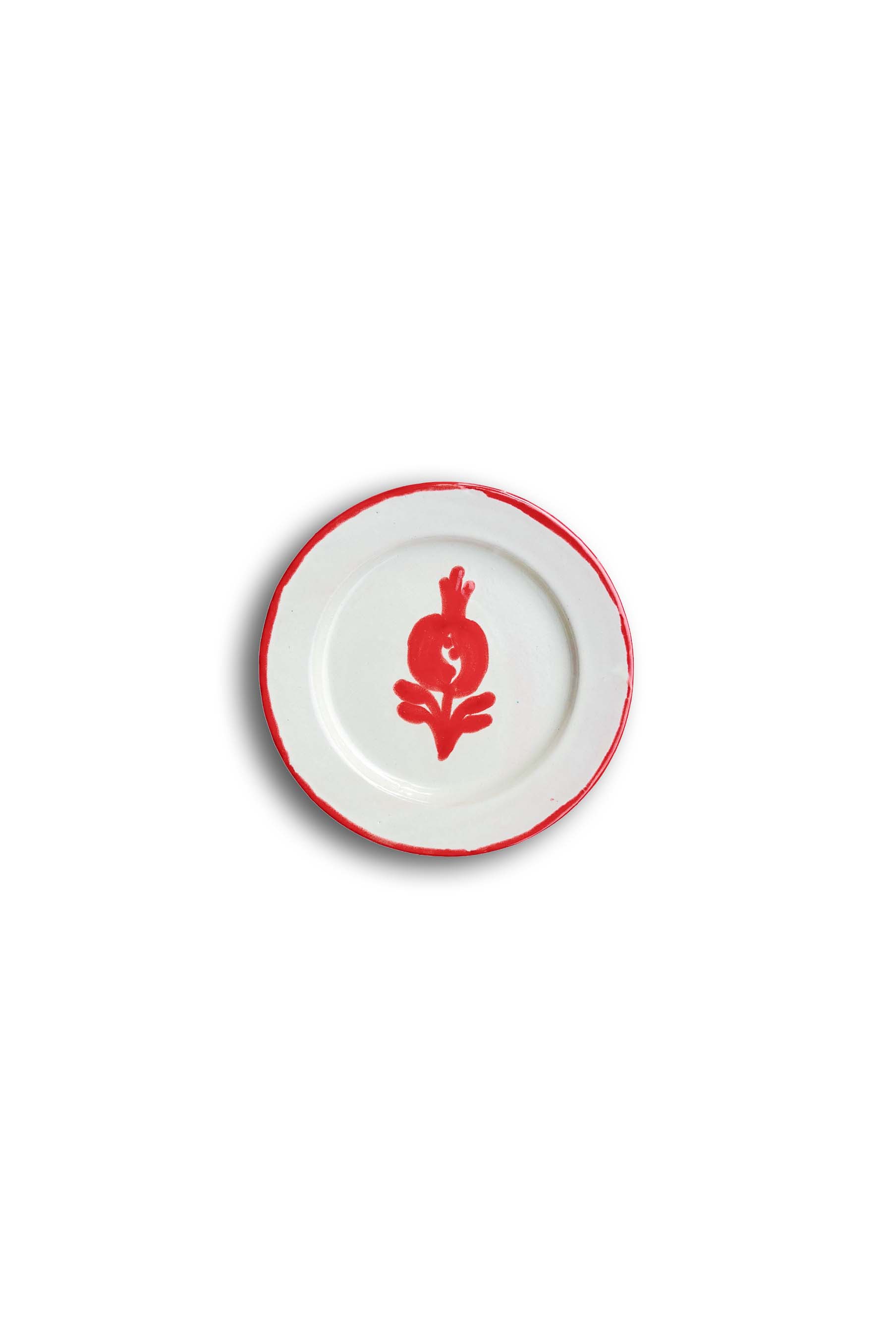 Ceramic Plates & Serving Dishes, Simple Red Pomegranate