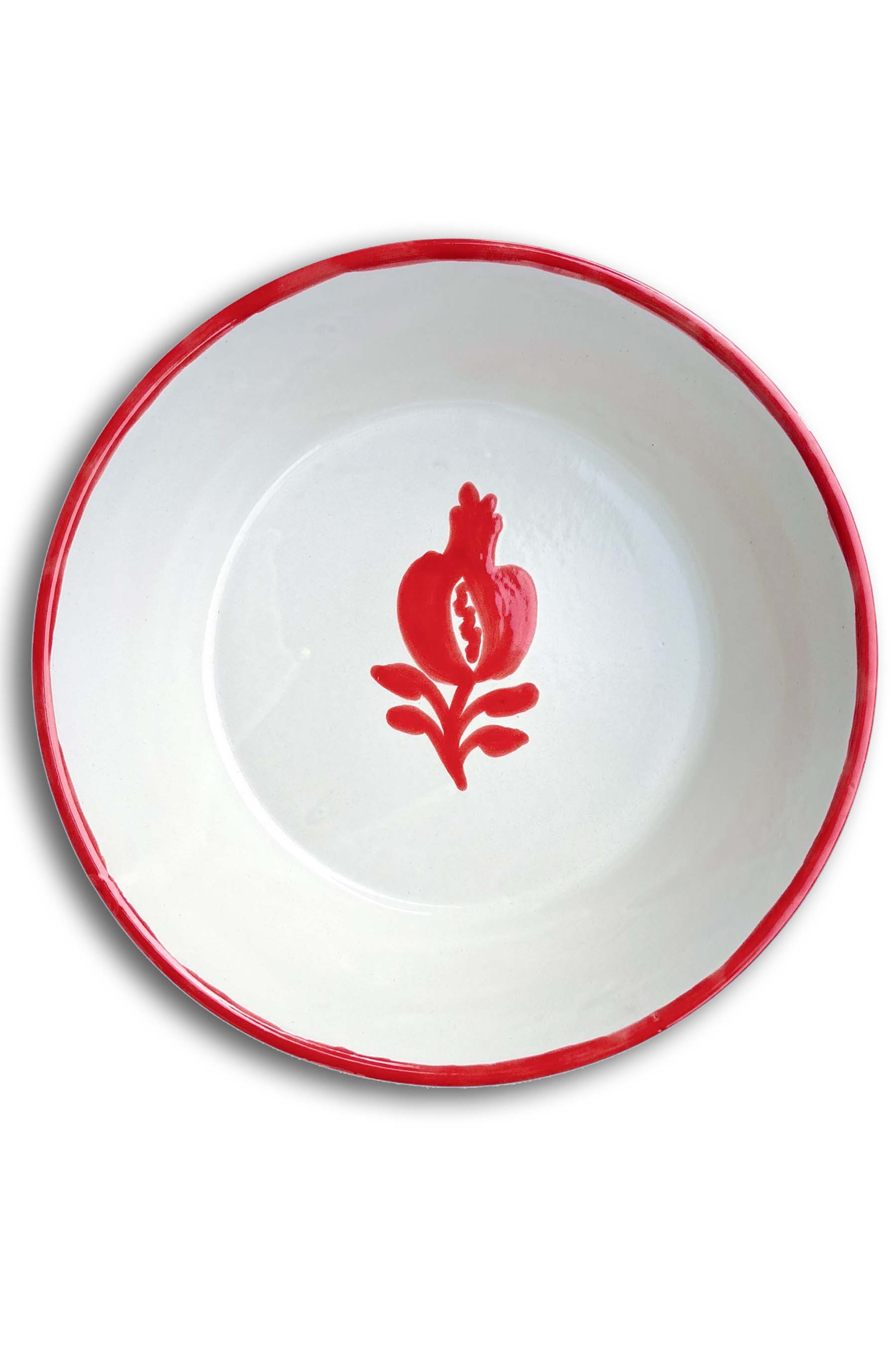 Ceramic Plates & Serving Dishes, Simple Red Pomegranate
