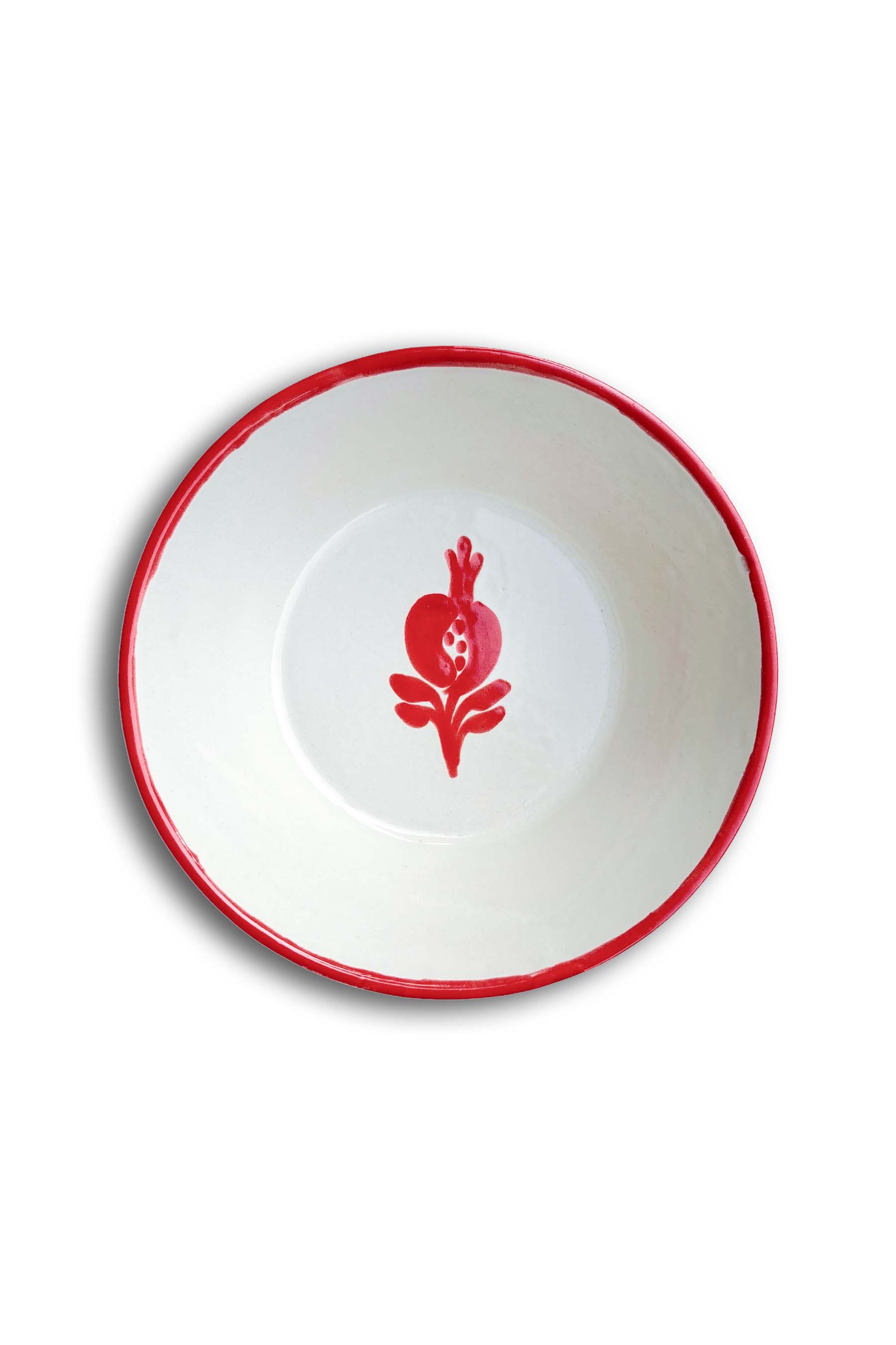 Ceramic Plates & Serving Dishes, Simple Red Pomegranate