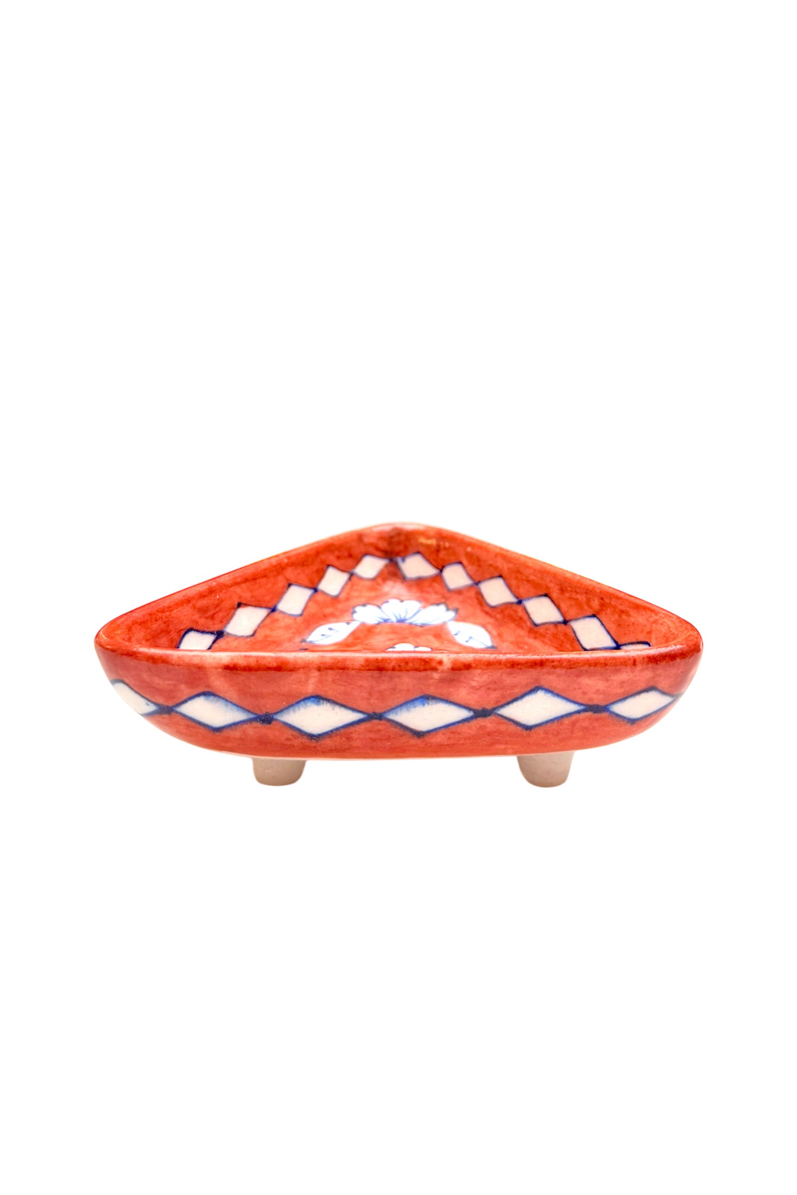 Ceramic Bowl Triangular | Flower