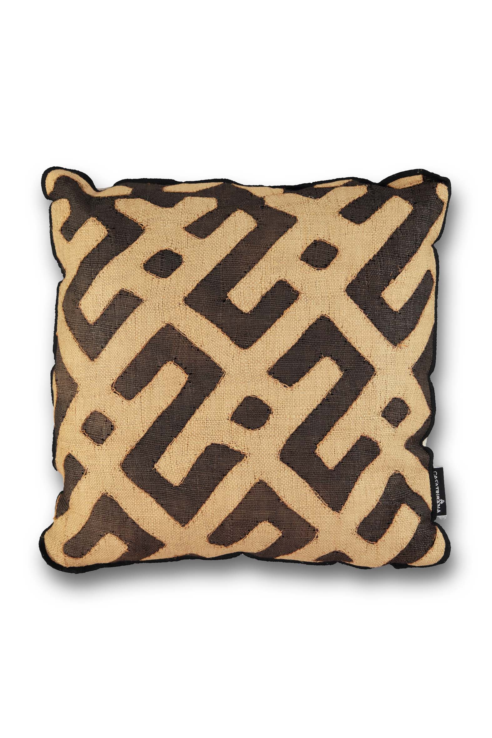 Cushion geometric brown