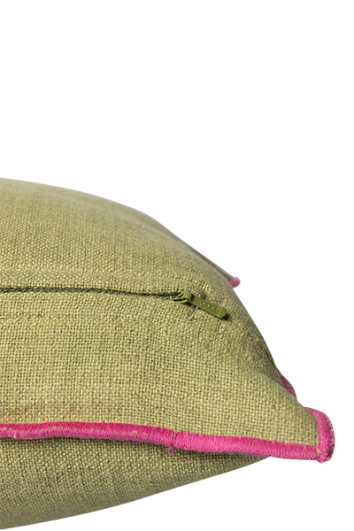 Cushion | Green & Pink