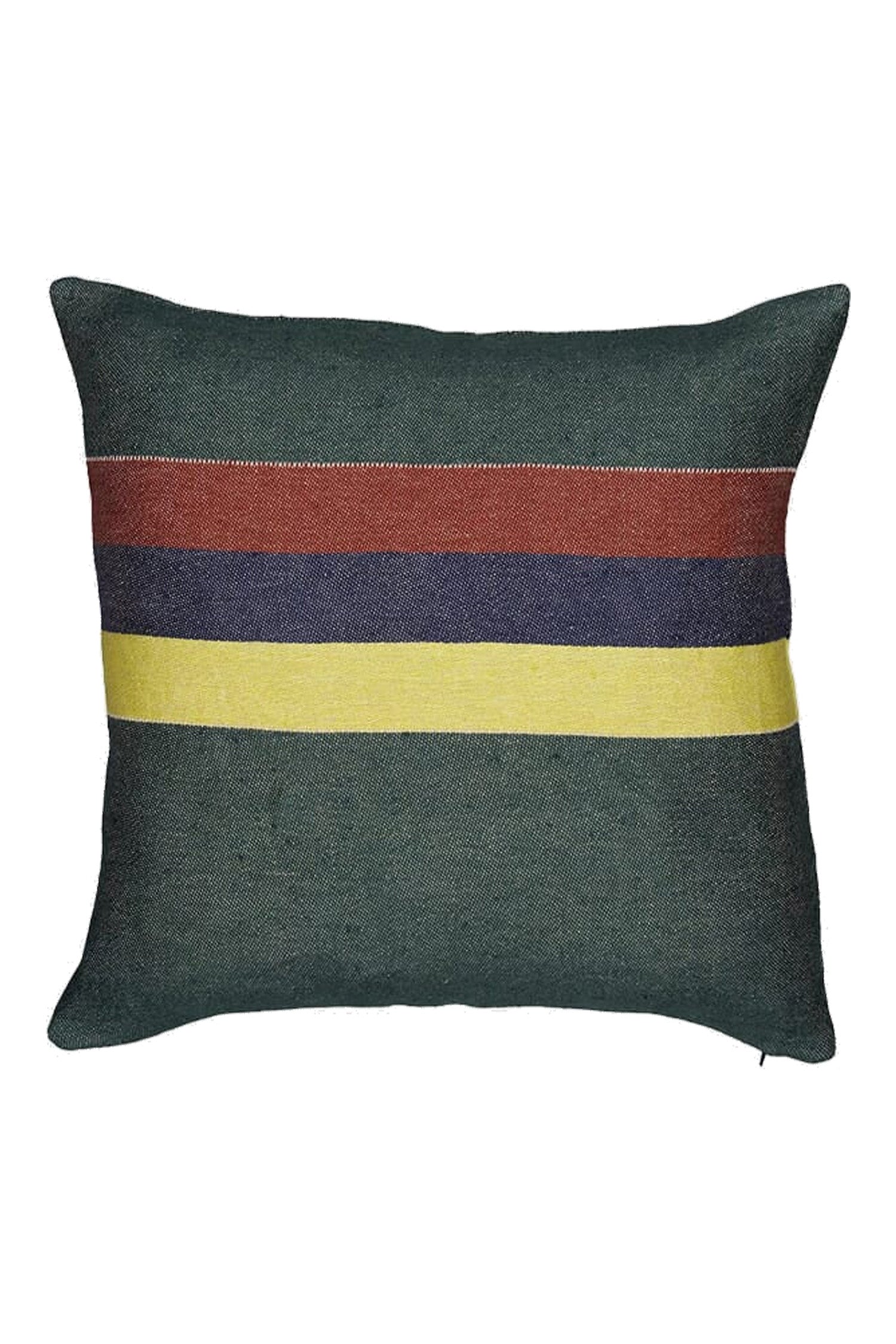 Cushion Green | Multicolor Stripes