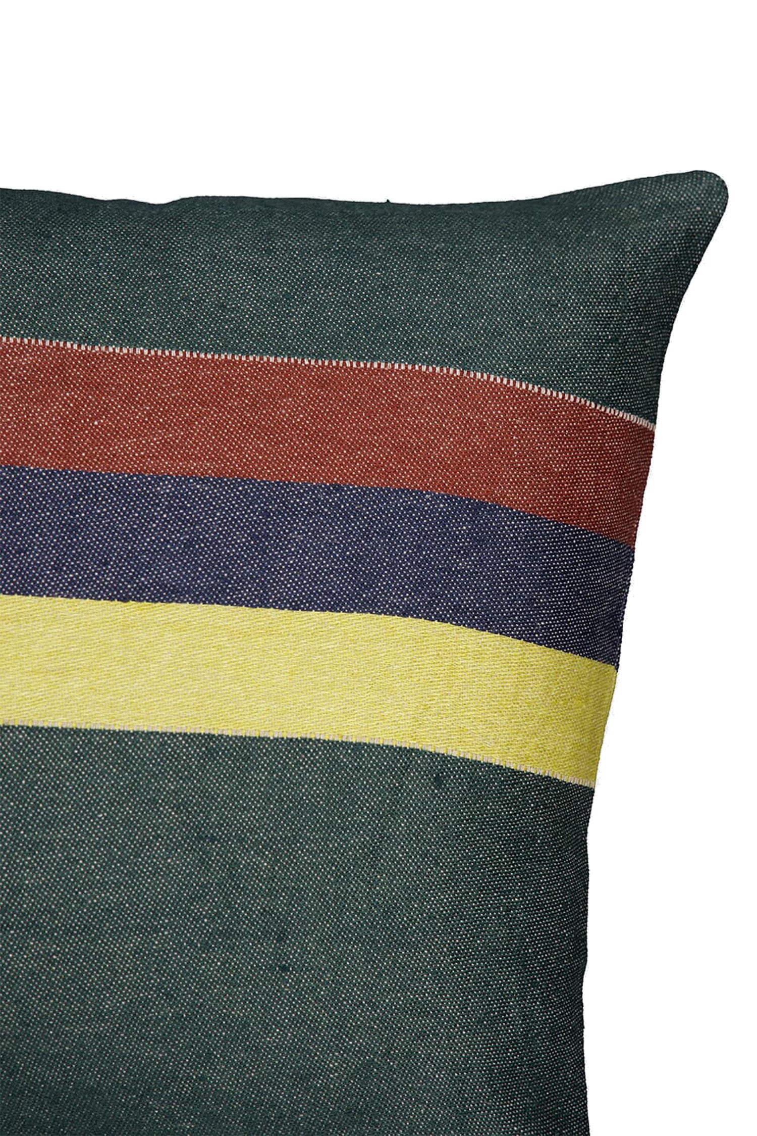 Cushion Green | Multicolor Stripes