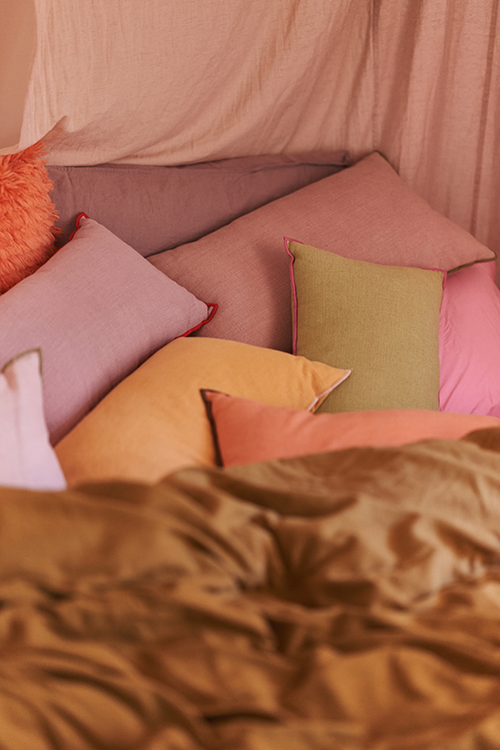 Cushion | Green & Pink