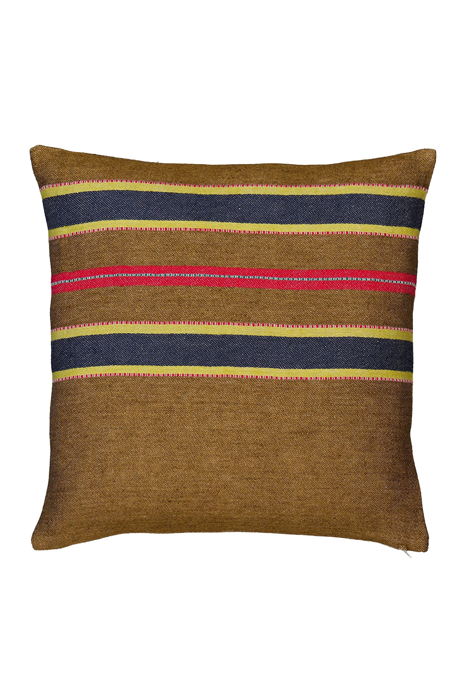 Cushion Ochre | Multicolor Stripes