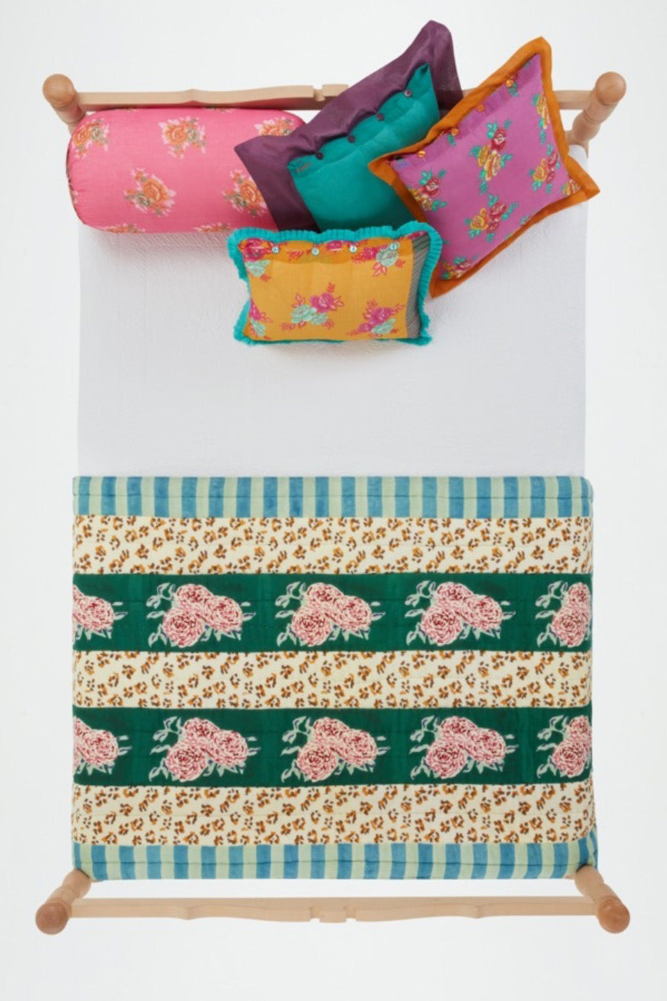 Cushion, Jade violet organza