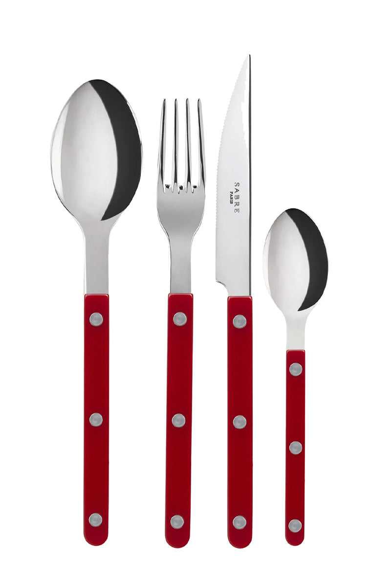 Red Cutlery Set 24 pieces | Sabre Paris