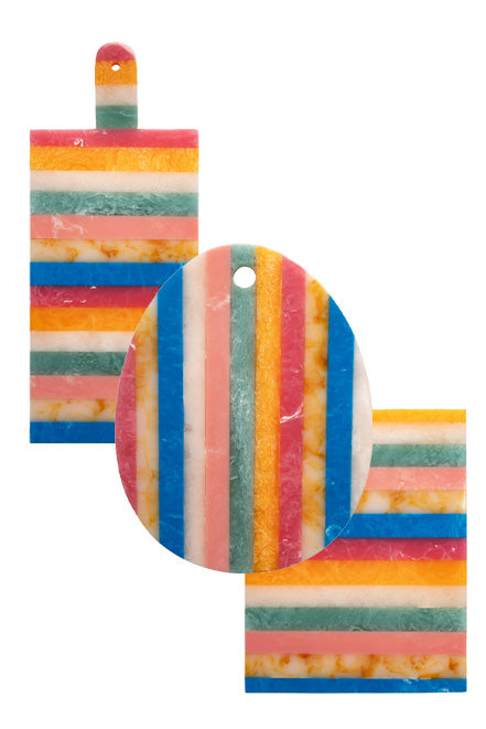 Cheese board, Multicolor orange, 38x16cm