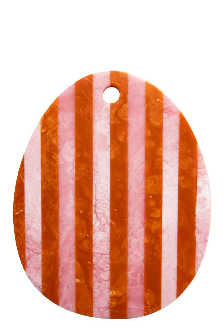 Cheese board, Pink Stripes, Oval