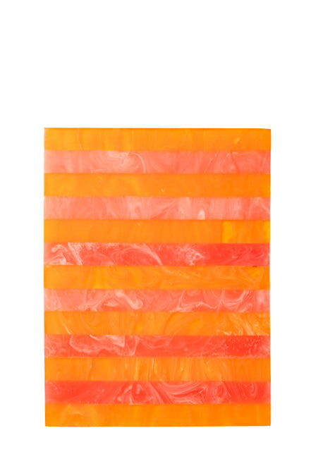 Cheese board, Pink & orange Stripes, 26x20cm