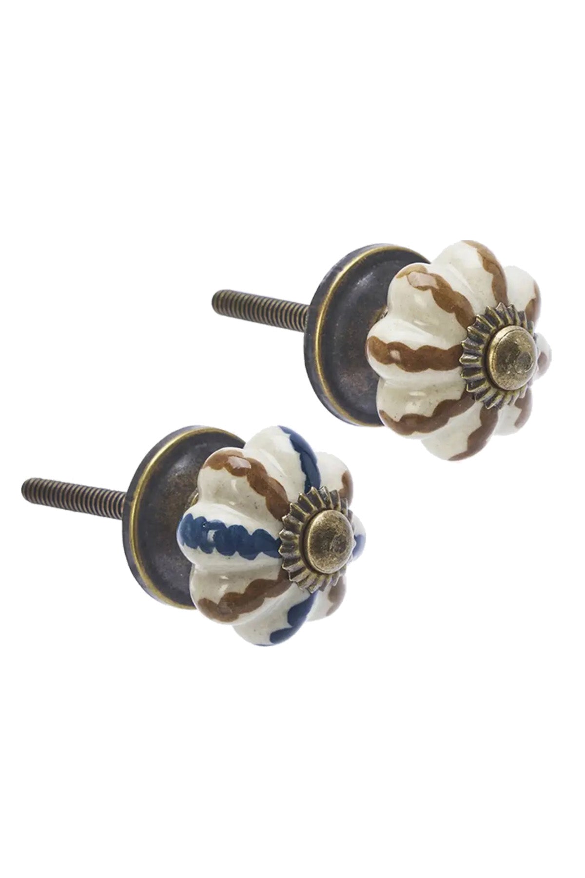 Hand-painted stoneware doorknob | Choose colour