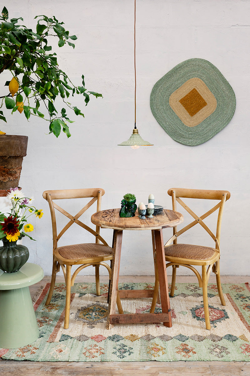 Enamel Side Table | Light Green