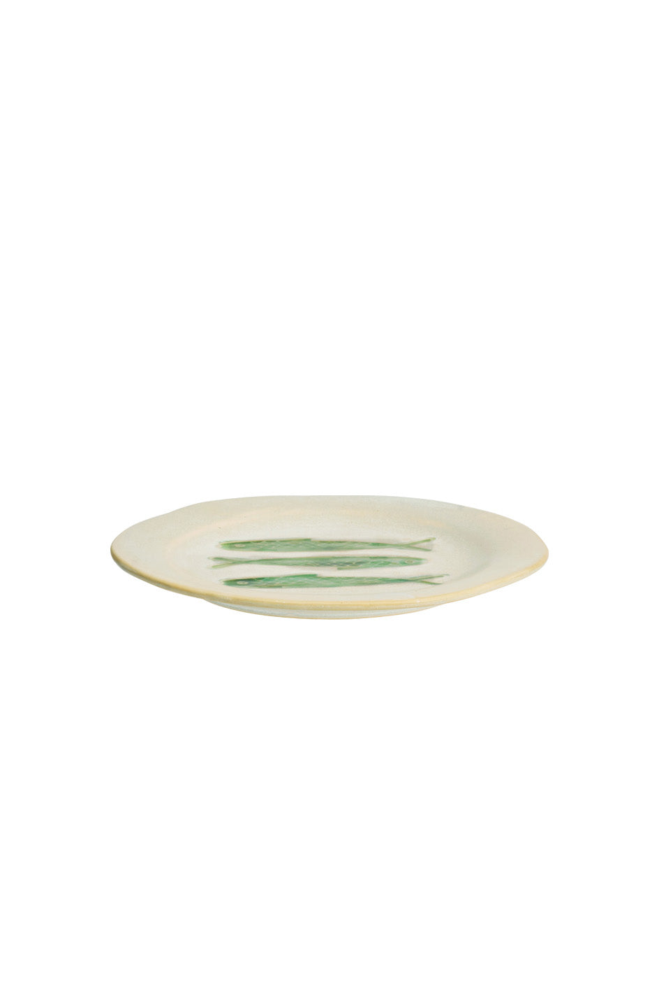 Stoneware Lunch Plate | Green Fish