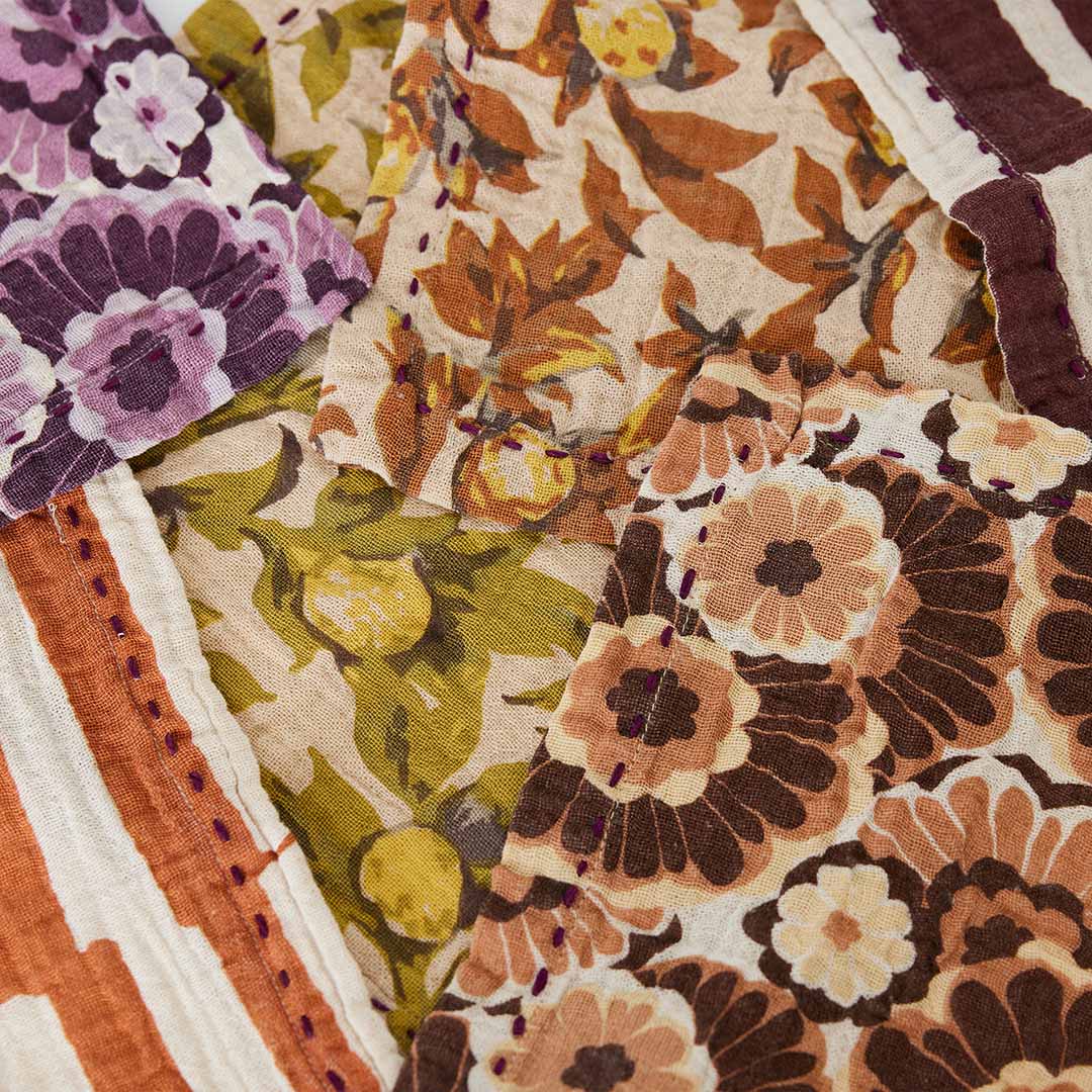 Napkins floral vintage, set of 2