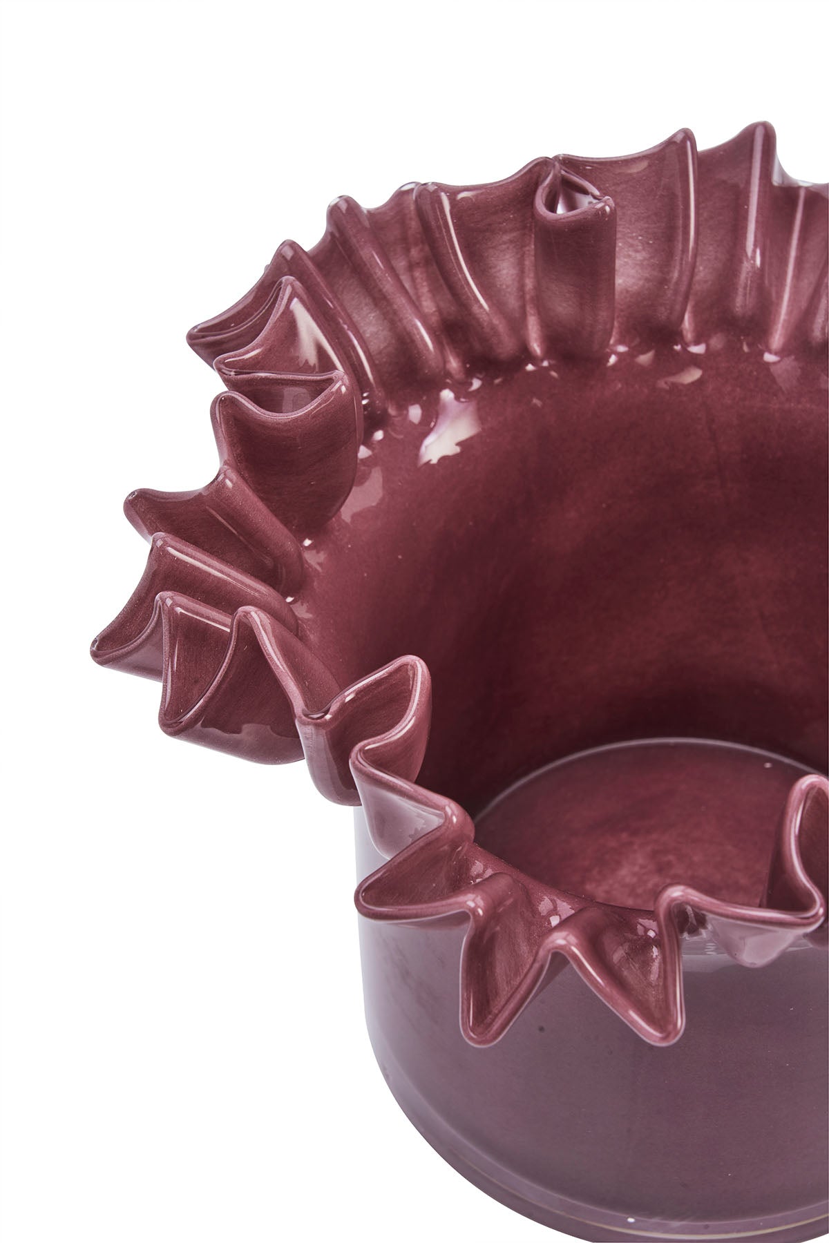 Glass Pot | Ruflle Plum