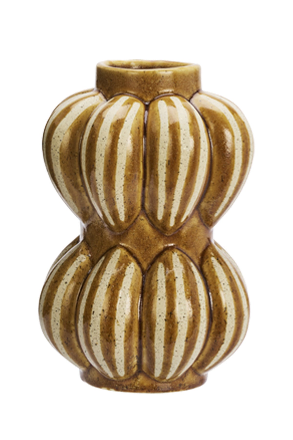 Stoneware vase L | Mustard