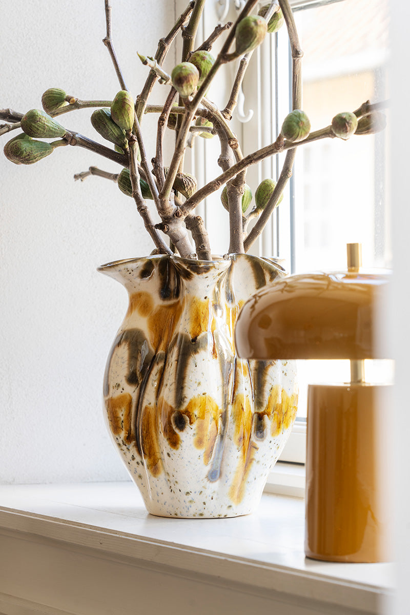 Stoneware vase | Mustard