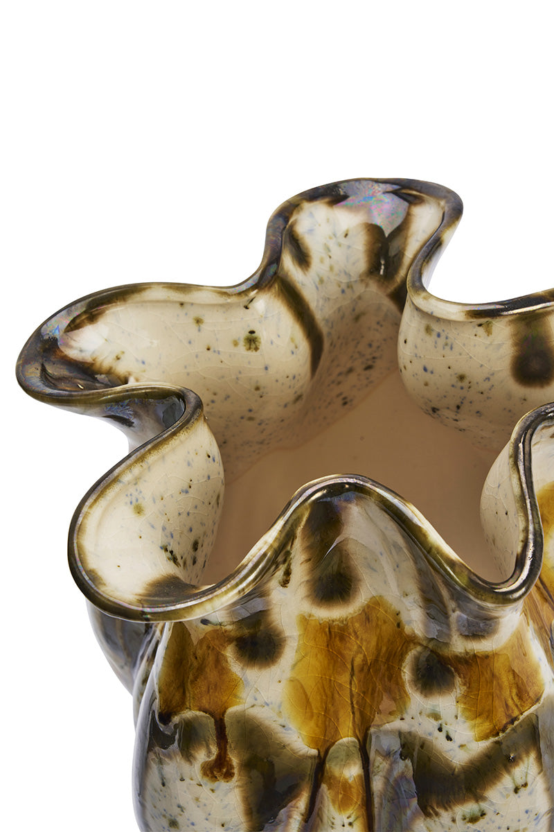 Stoneware vase | Mustard