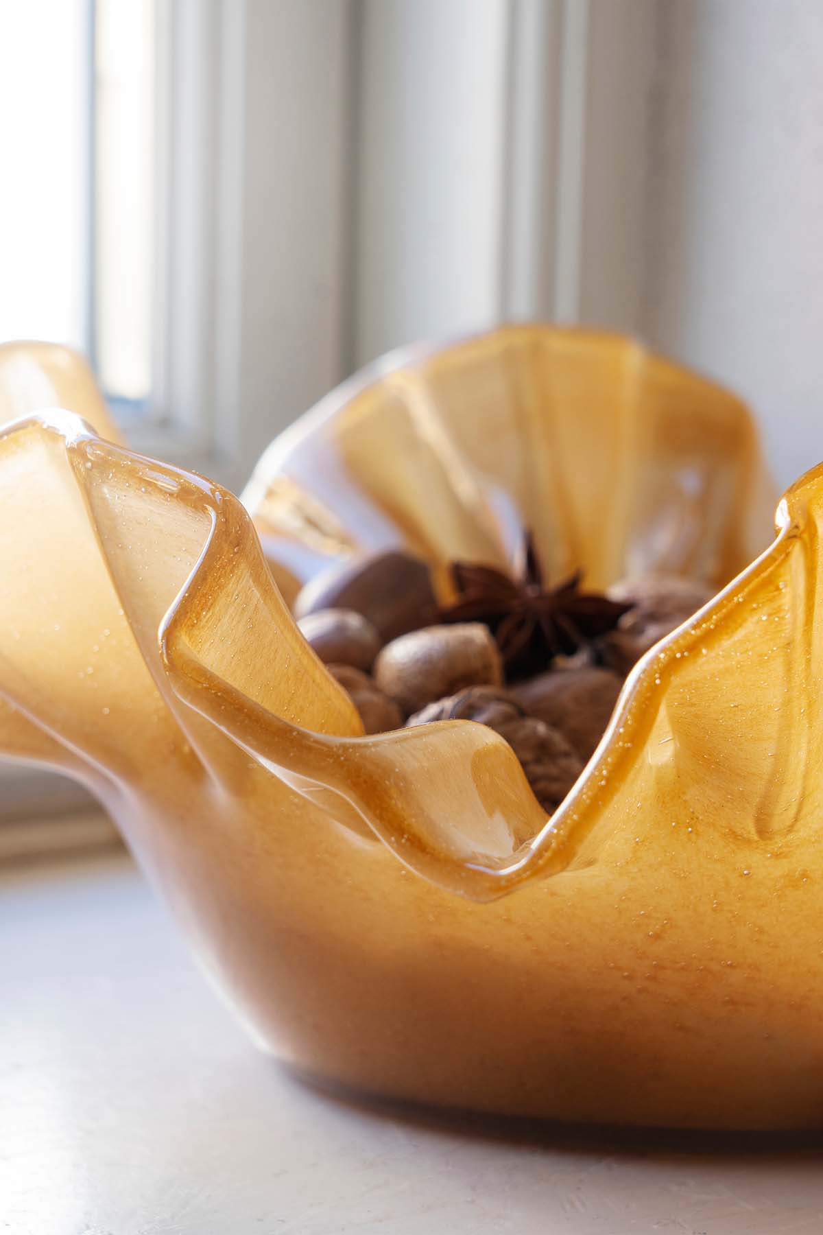 Glass Bowl | Ruflle Caramel
