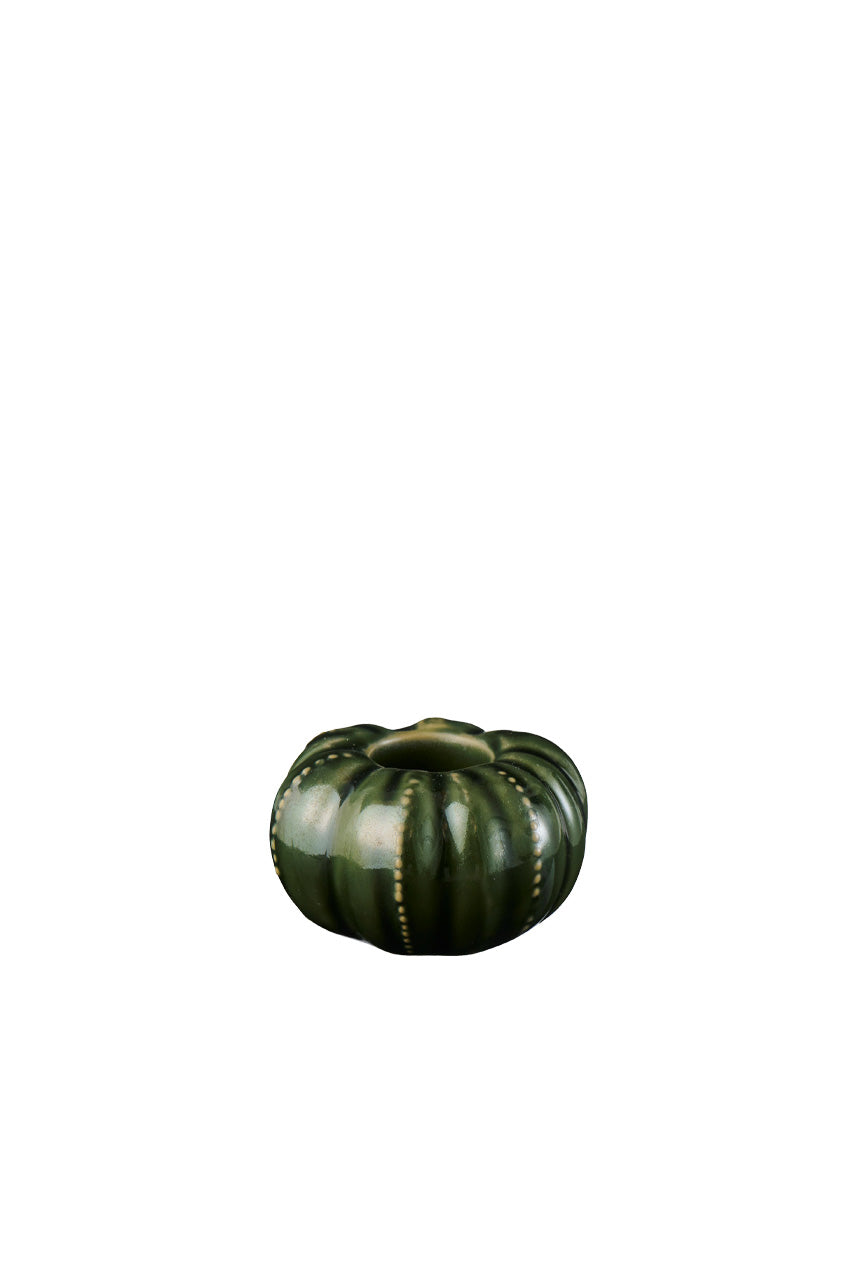 Candle Holder Pumpkin Green