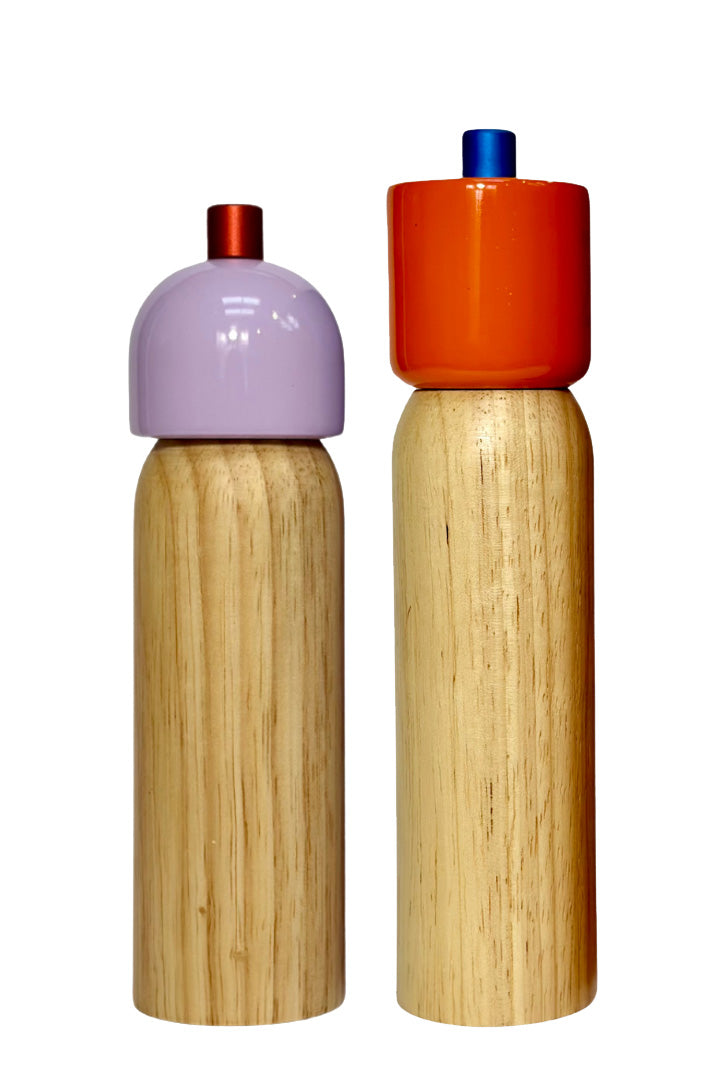 Medium Peeper & Salt Grinder | Lilac & Red