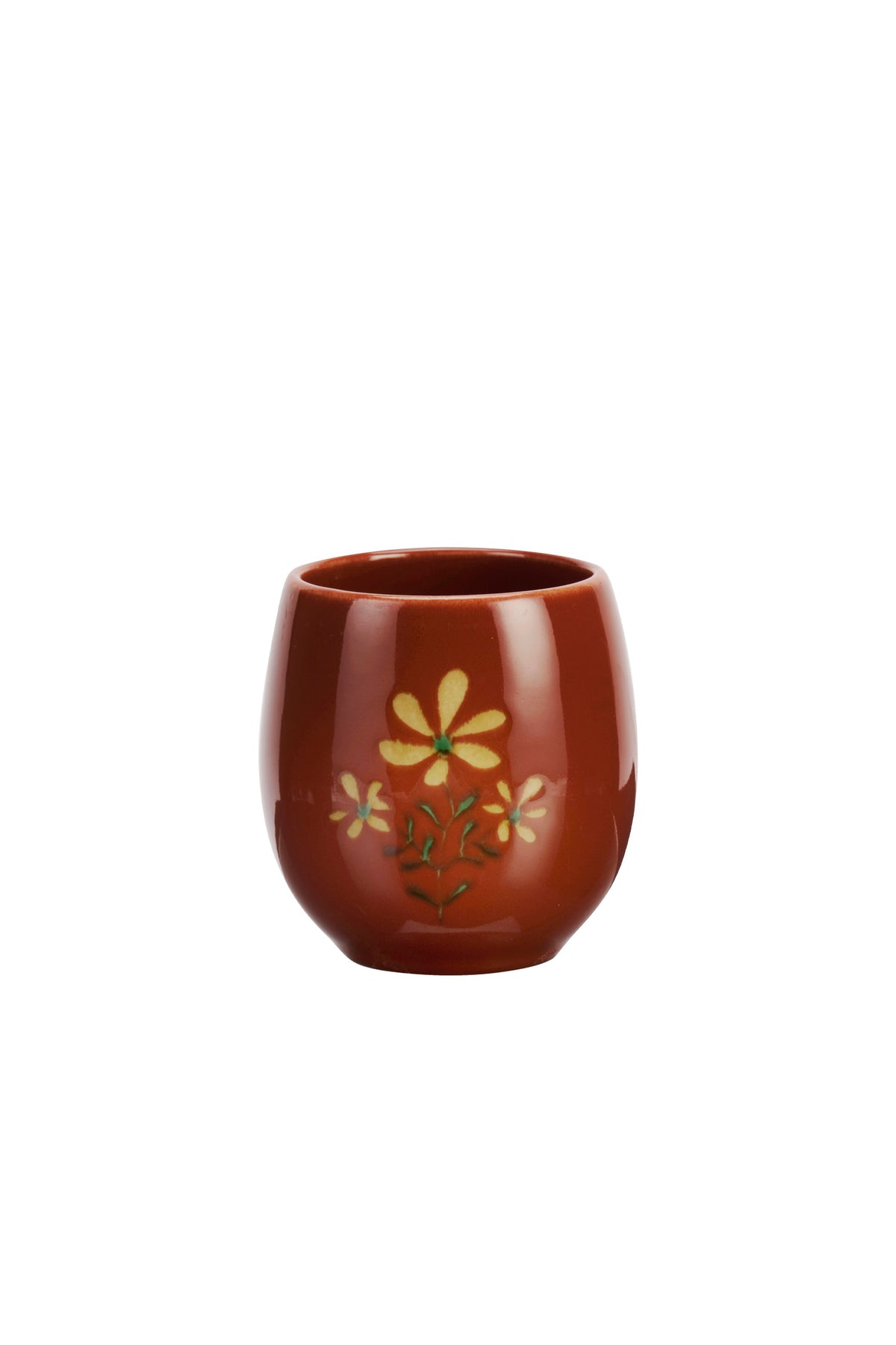 Hand Painted Stoneware Cup | Flowers