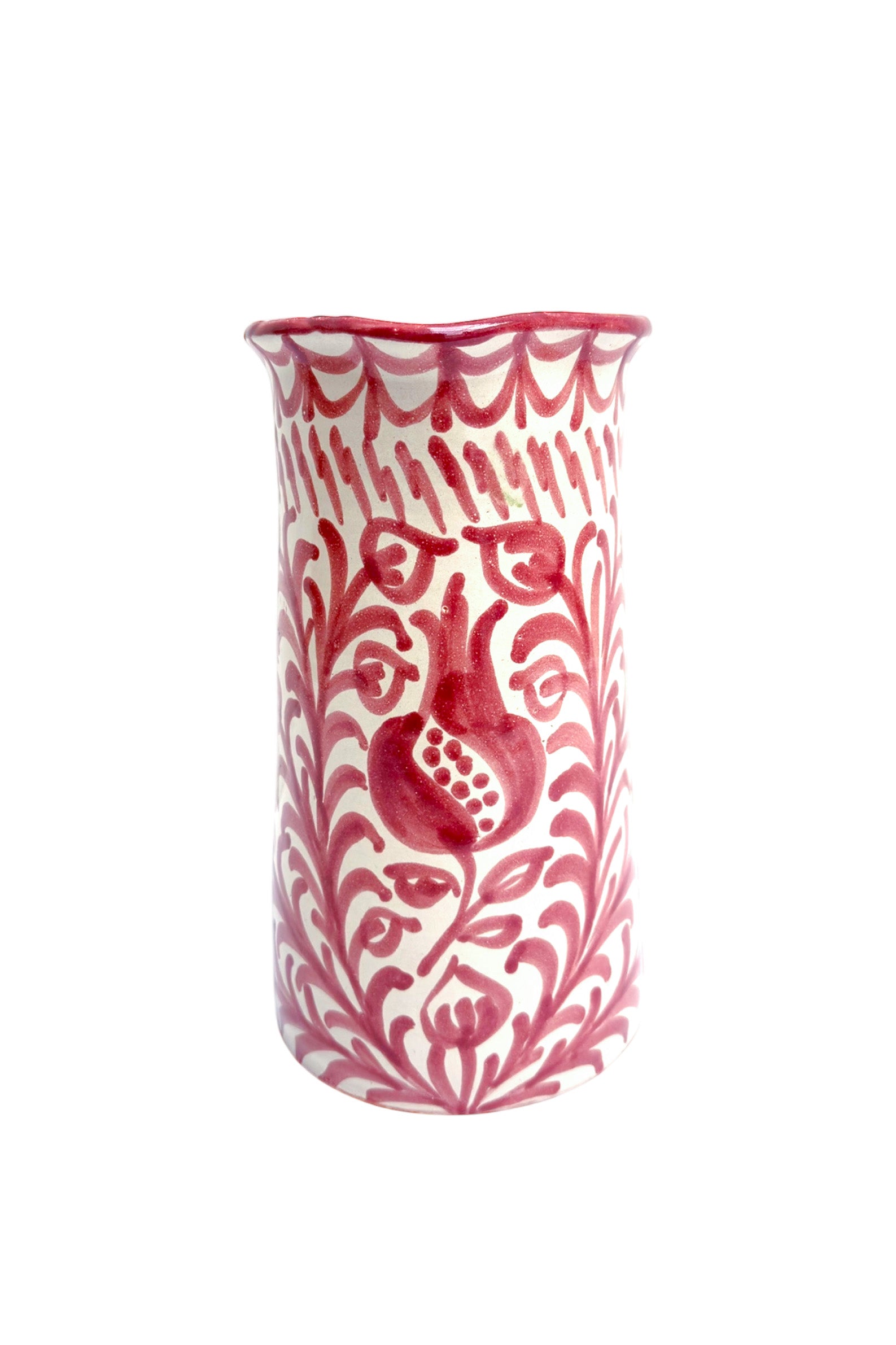 Ceramic Jar, Pink with Pomegranate