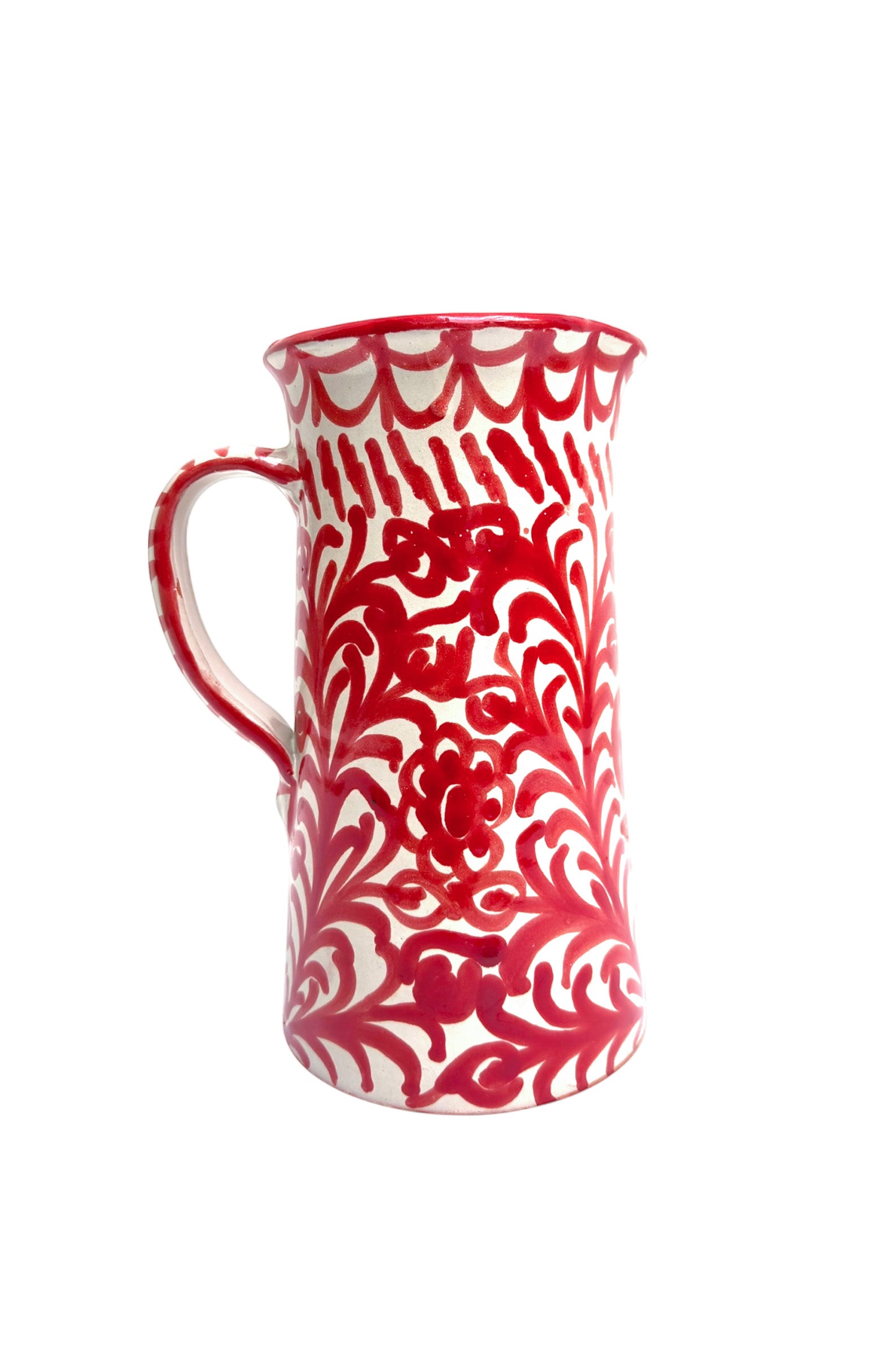 Ceramic Jar, Red with Pomegranate