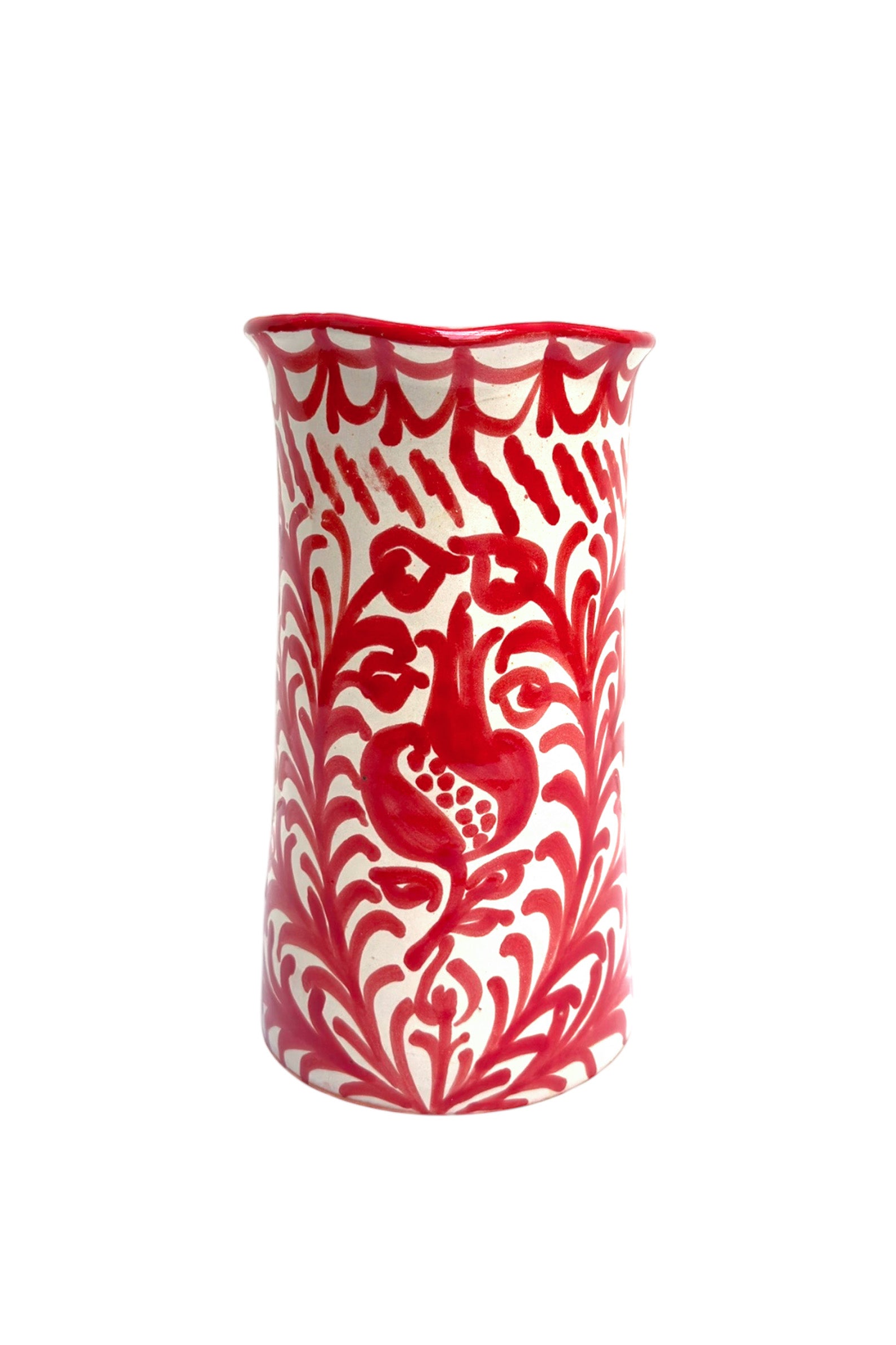 Ceramic Jar, Red with Pomegranate