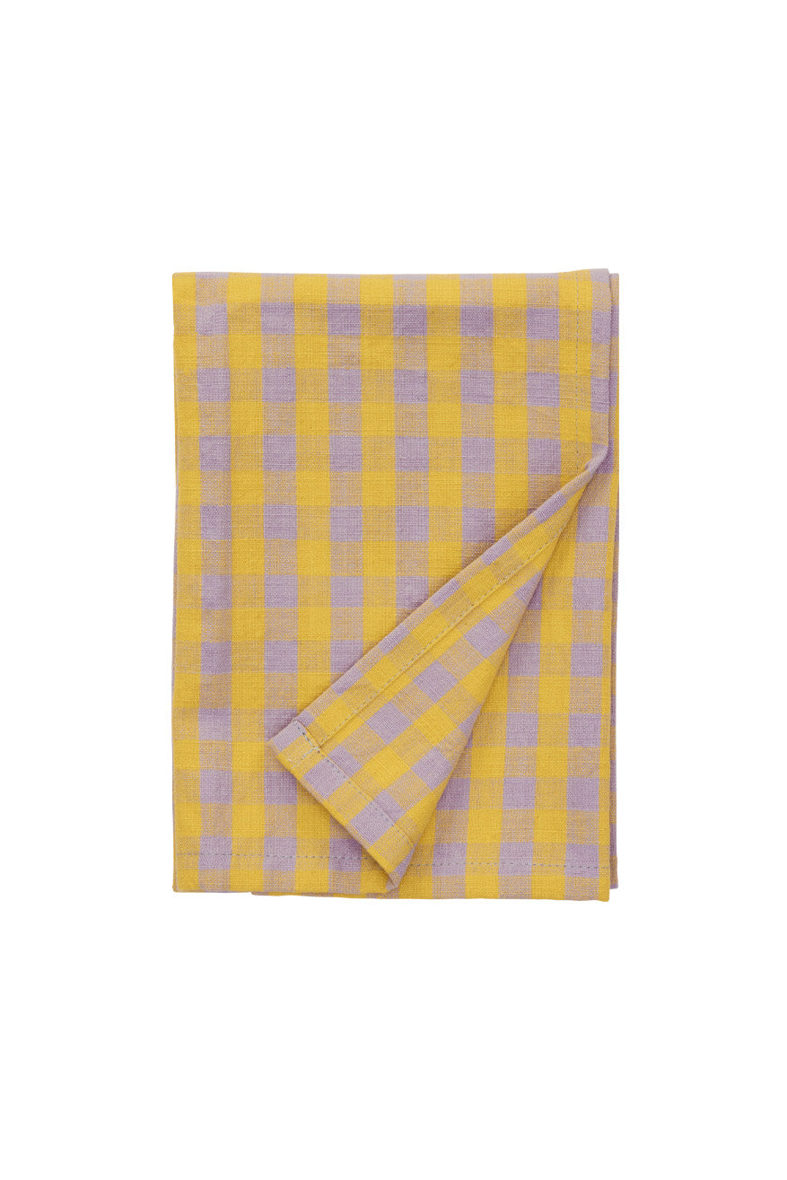 Kitchen Towel | Checheked Yellow & Lilac