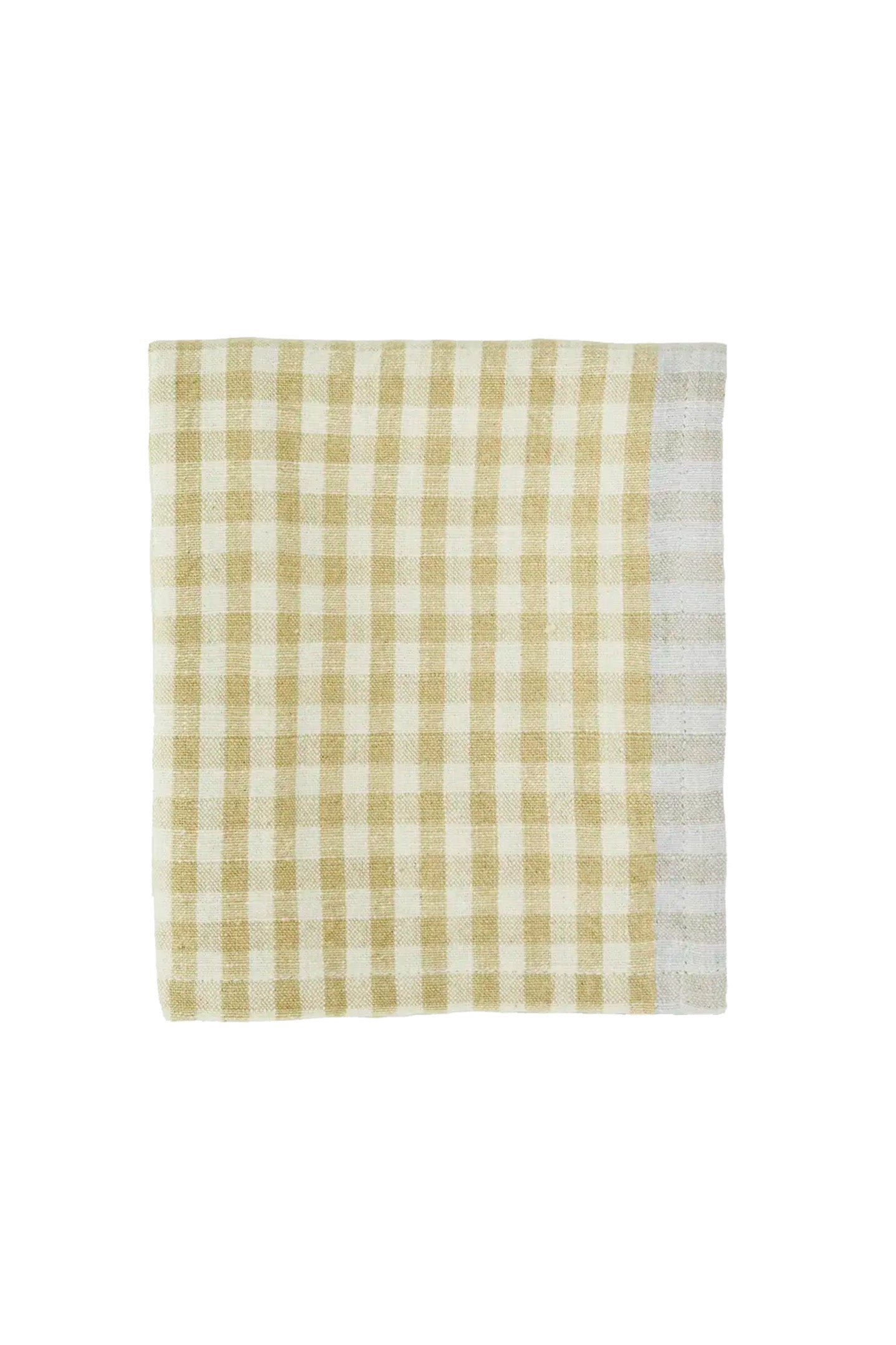 Kitchen towel checked yellow