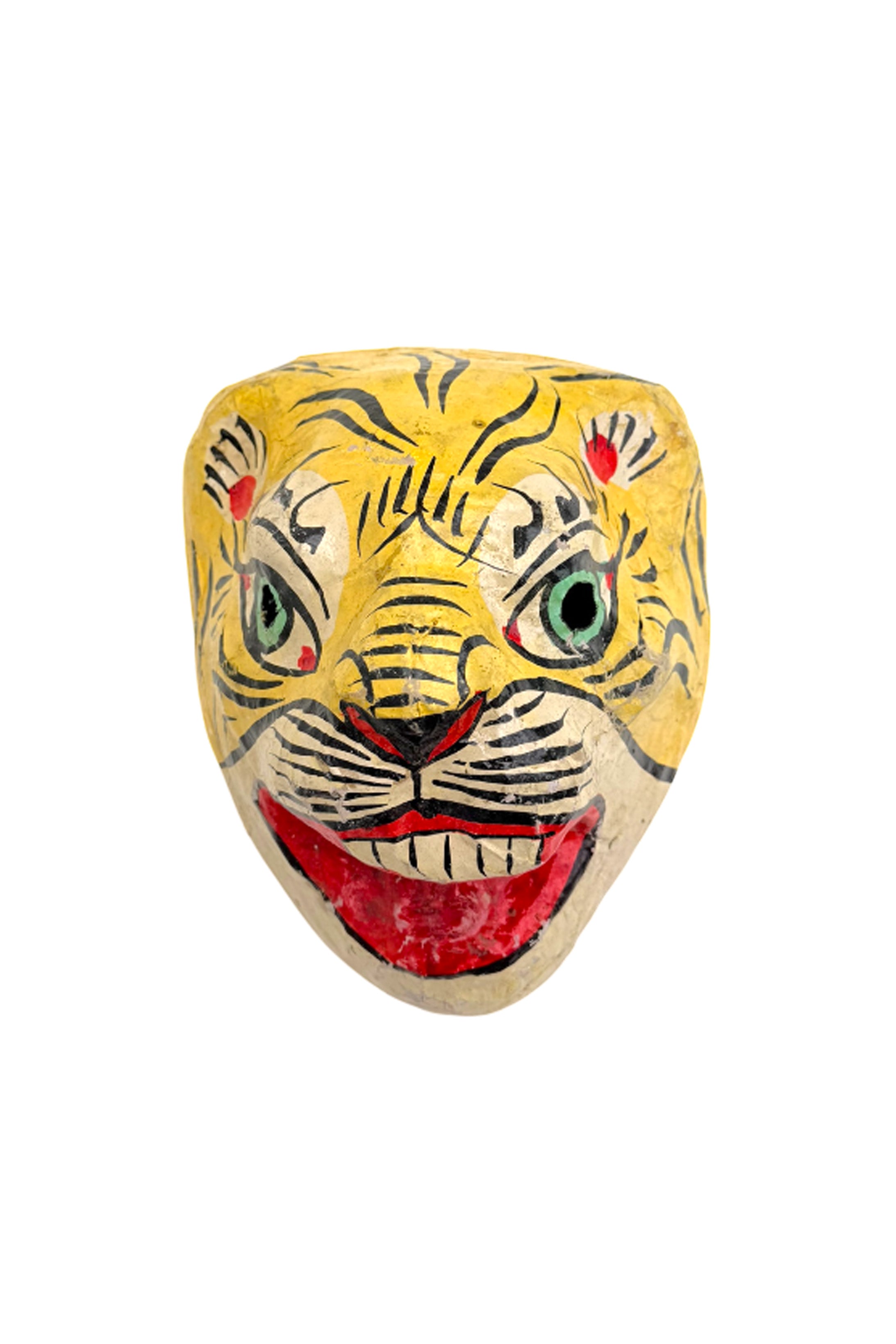 Wall Mask Papier Mache | Tiger Yellow