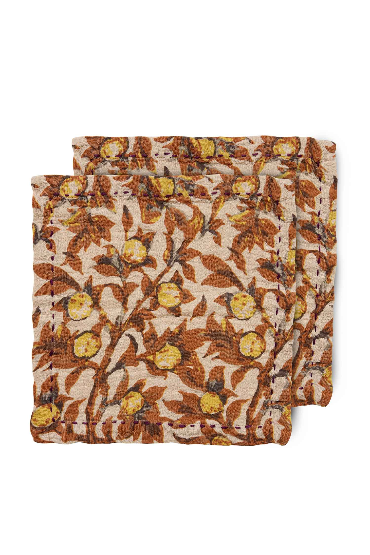 Napkins mediterranean tangerine, set of 2