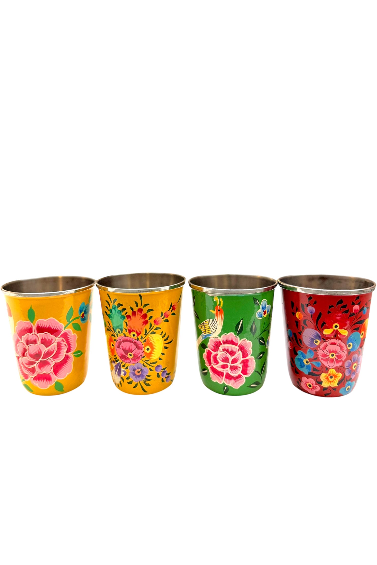 Tumbler Medium | Yellow with Flowers