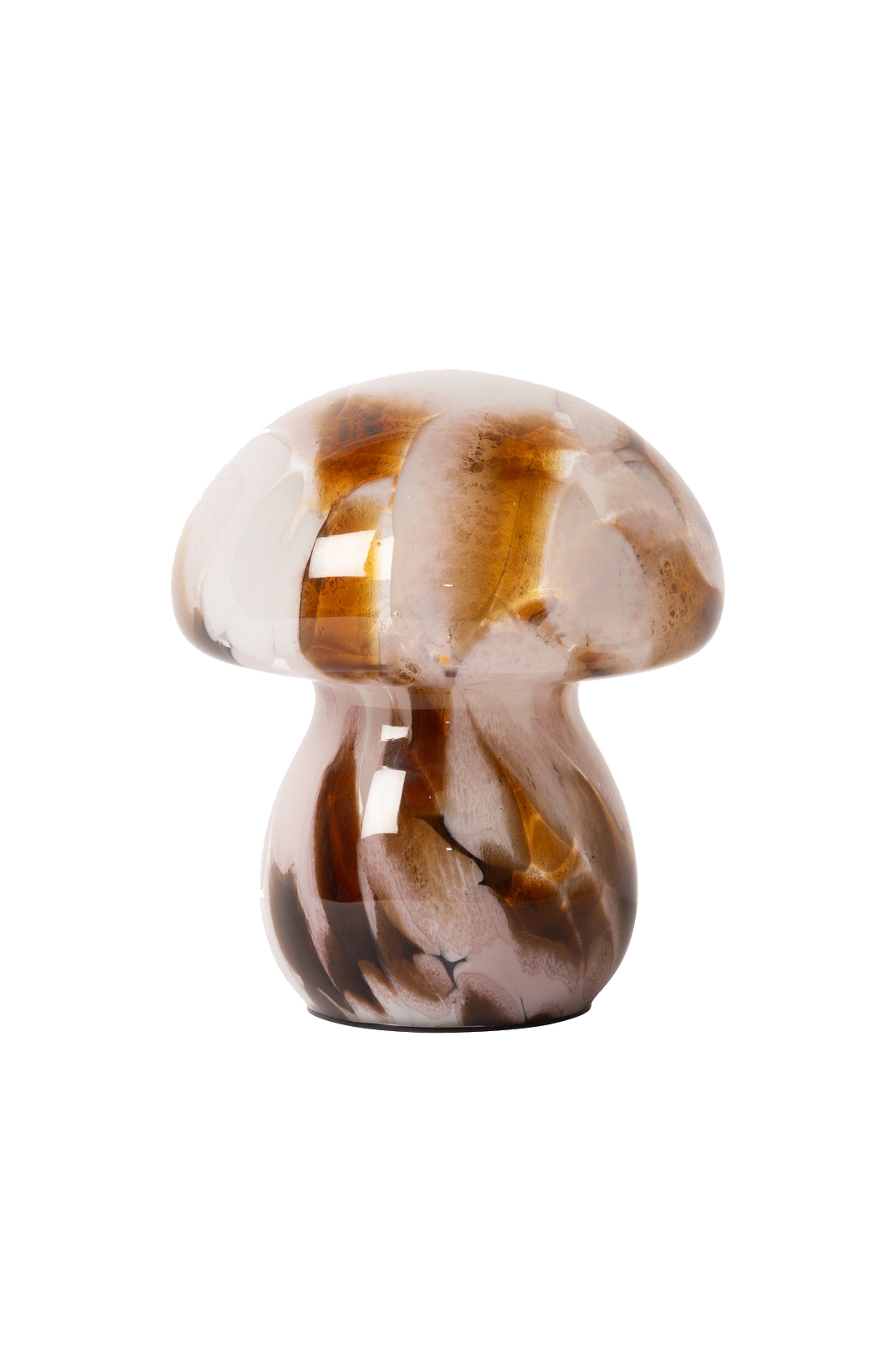 Mushroom Lamp, Marble Brown