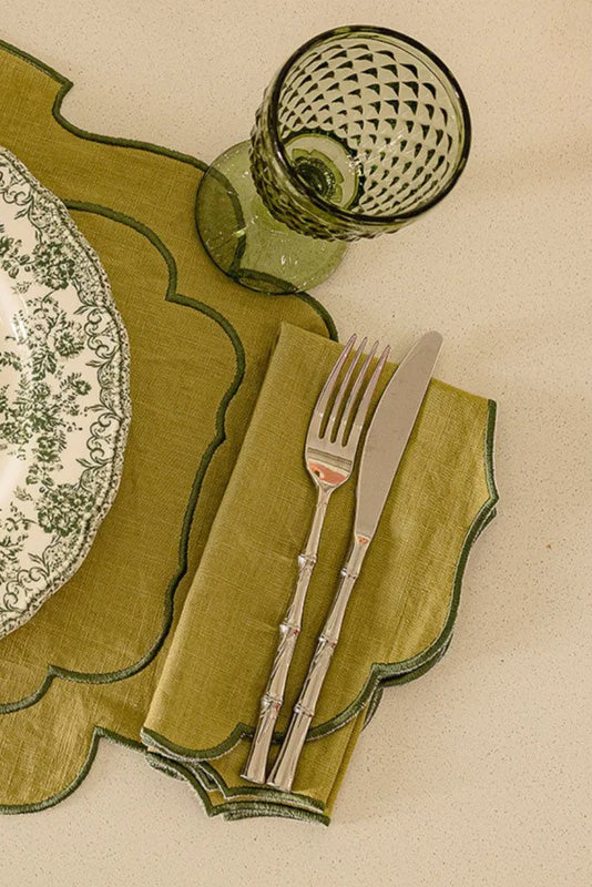 Linen Napkin | Olive Green