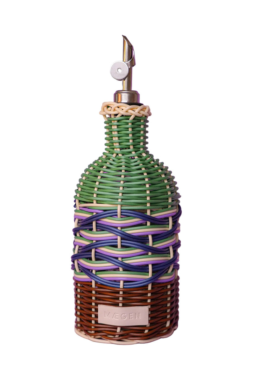 Oil Bottle | Brown & Green