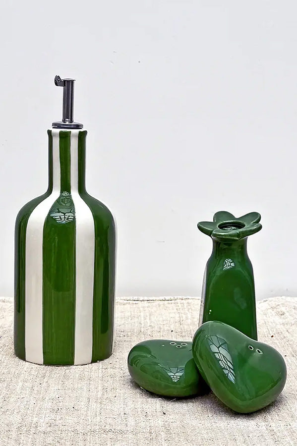 Oil Bottle | Stripes Green
