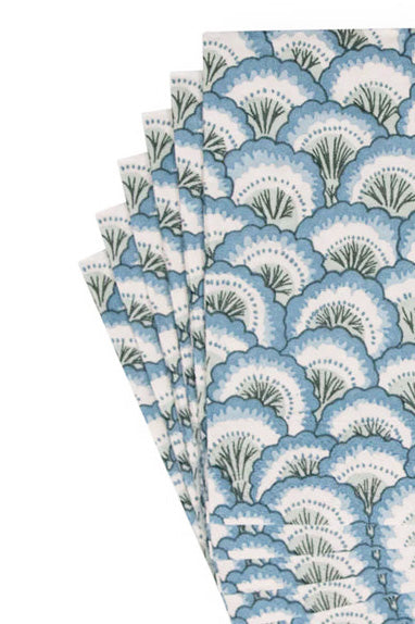 Paper Napkins, Blue shell flowers