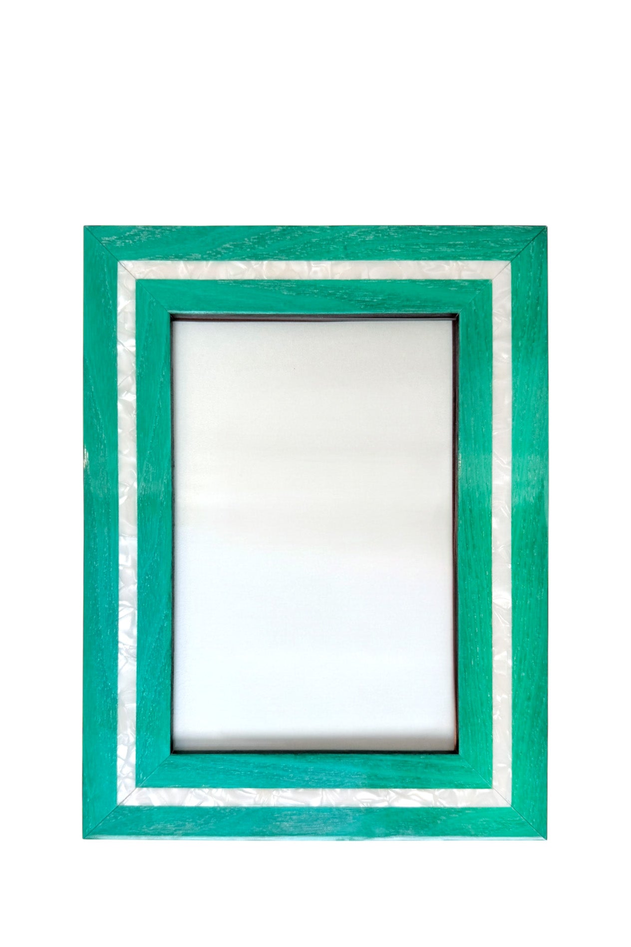 Photo Frame Green w/ White Line | Choose Size