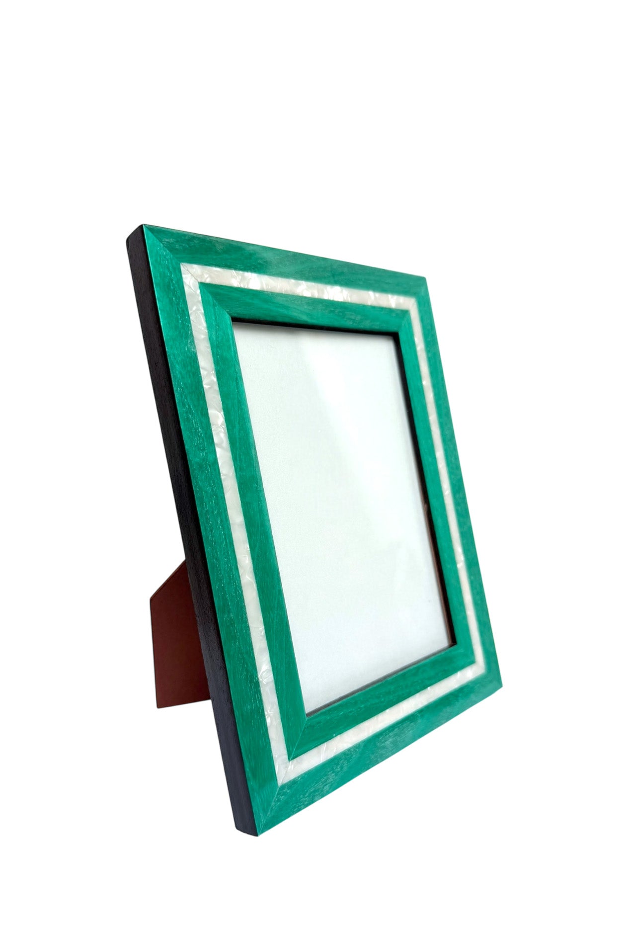 Photo Frame Green w/ White Line | Choose Size