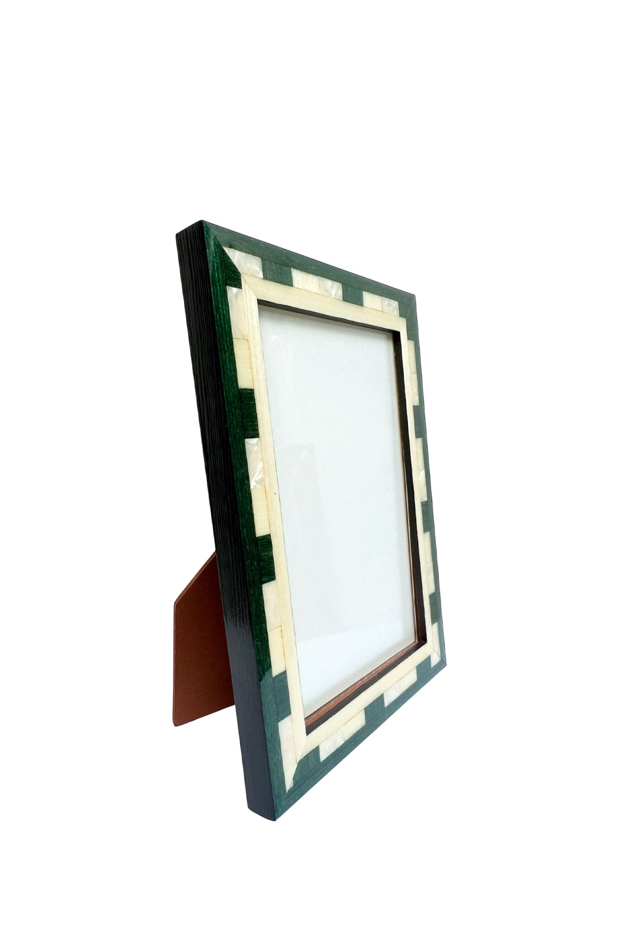 Photo Frame Green & White Squares | Choose Size